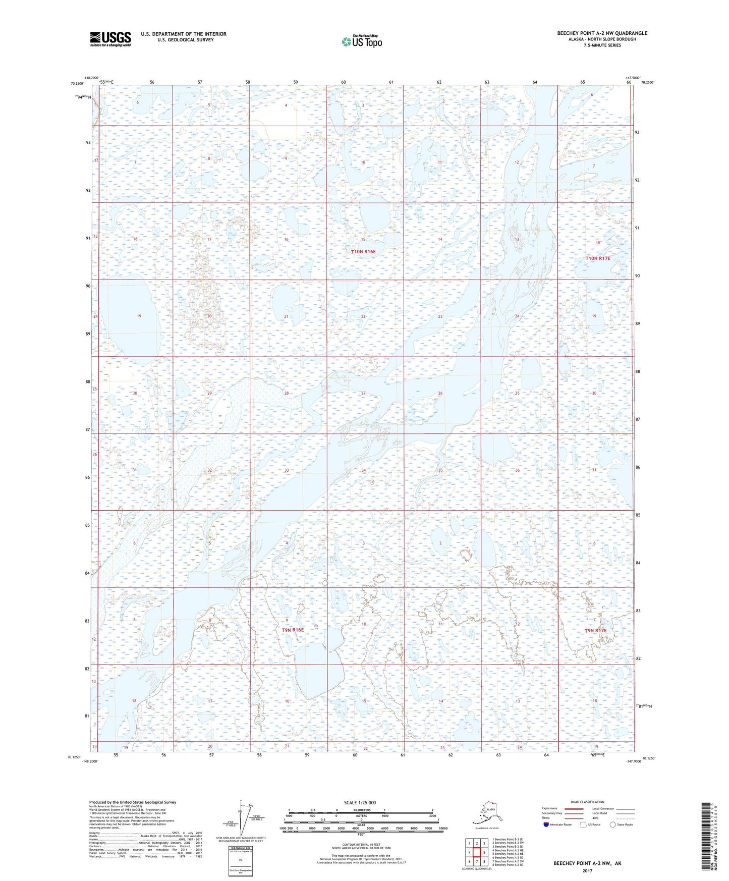 Beechey Point A-2 NW Alaska US Topo Map Image