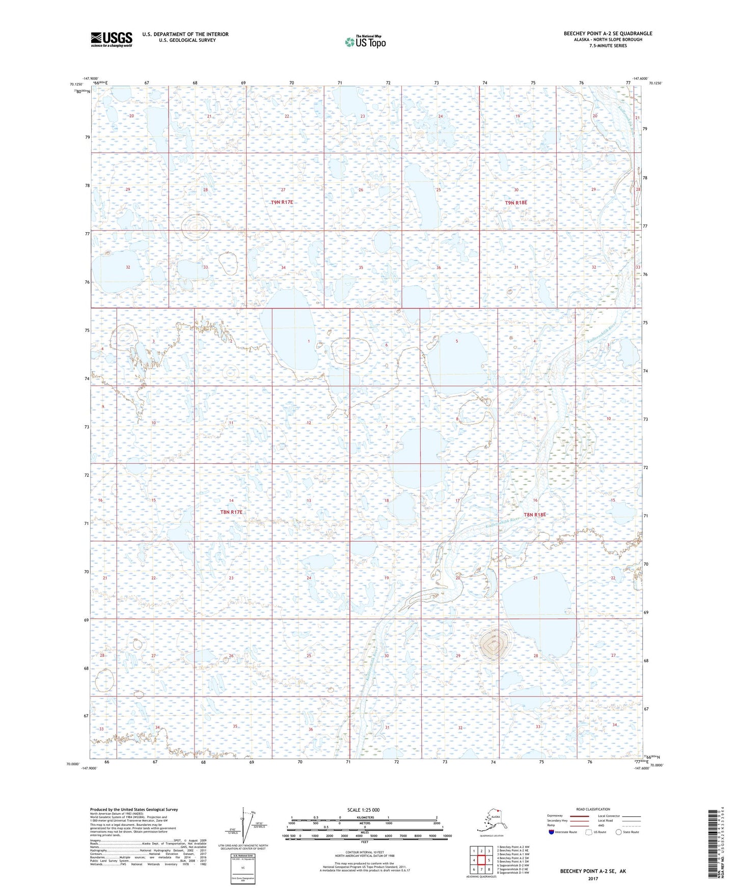 Beechey Point A-2 SE Alaska US Topo Map Image