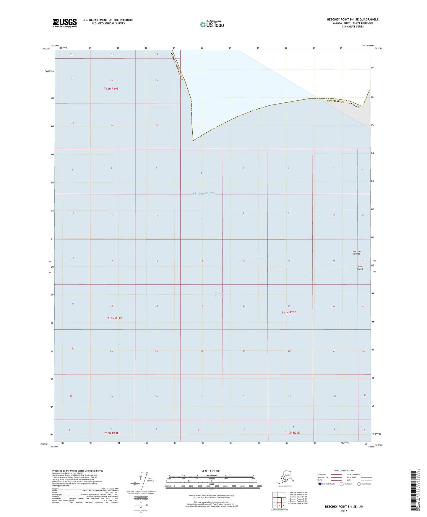 Beechey Point B-1 SE Alaska US Topo Map Image