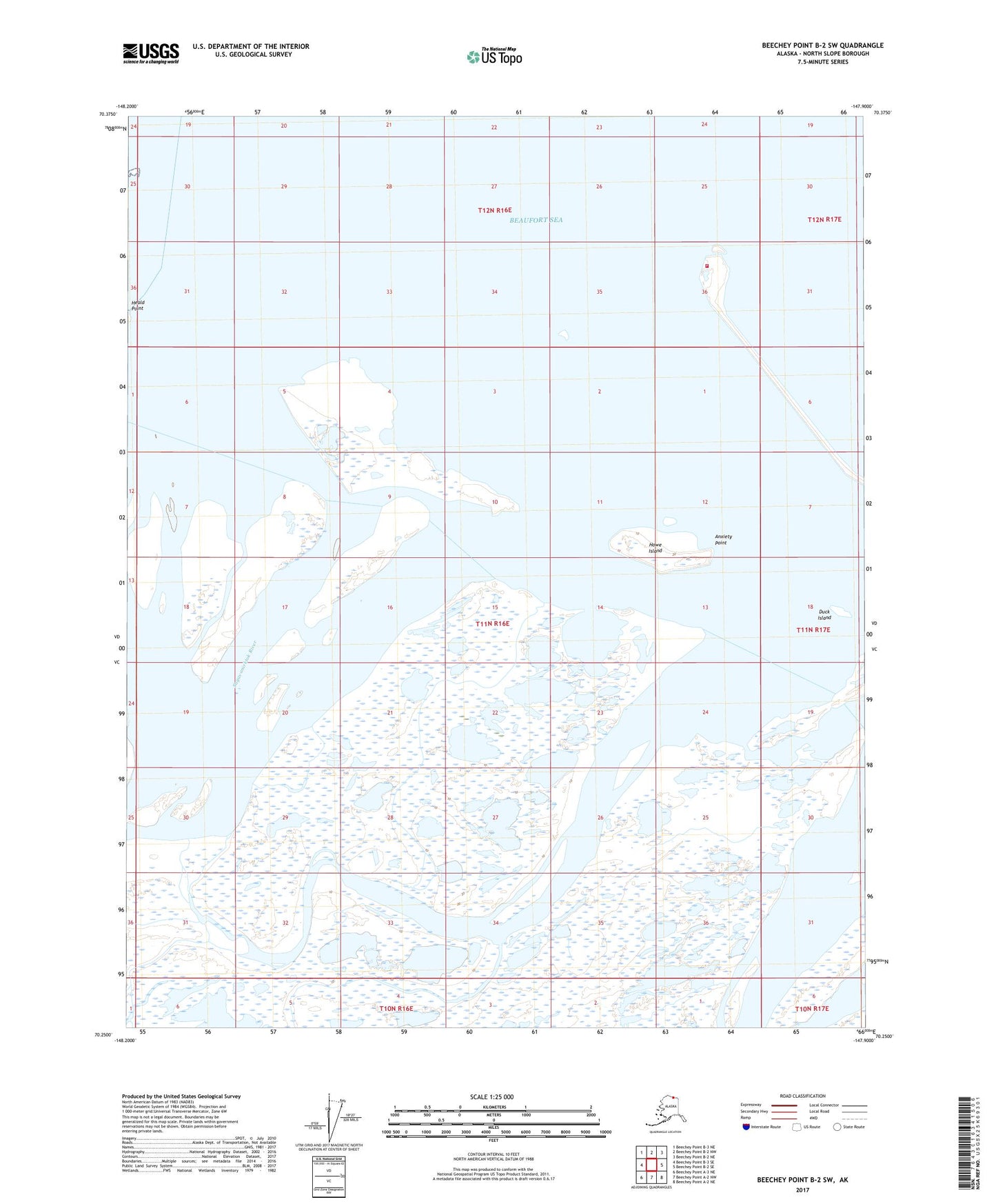 Beechey Point B-2 SW Alaska US Topo Map Image