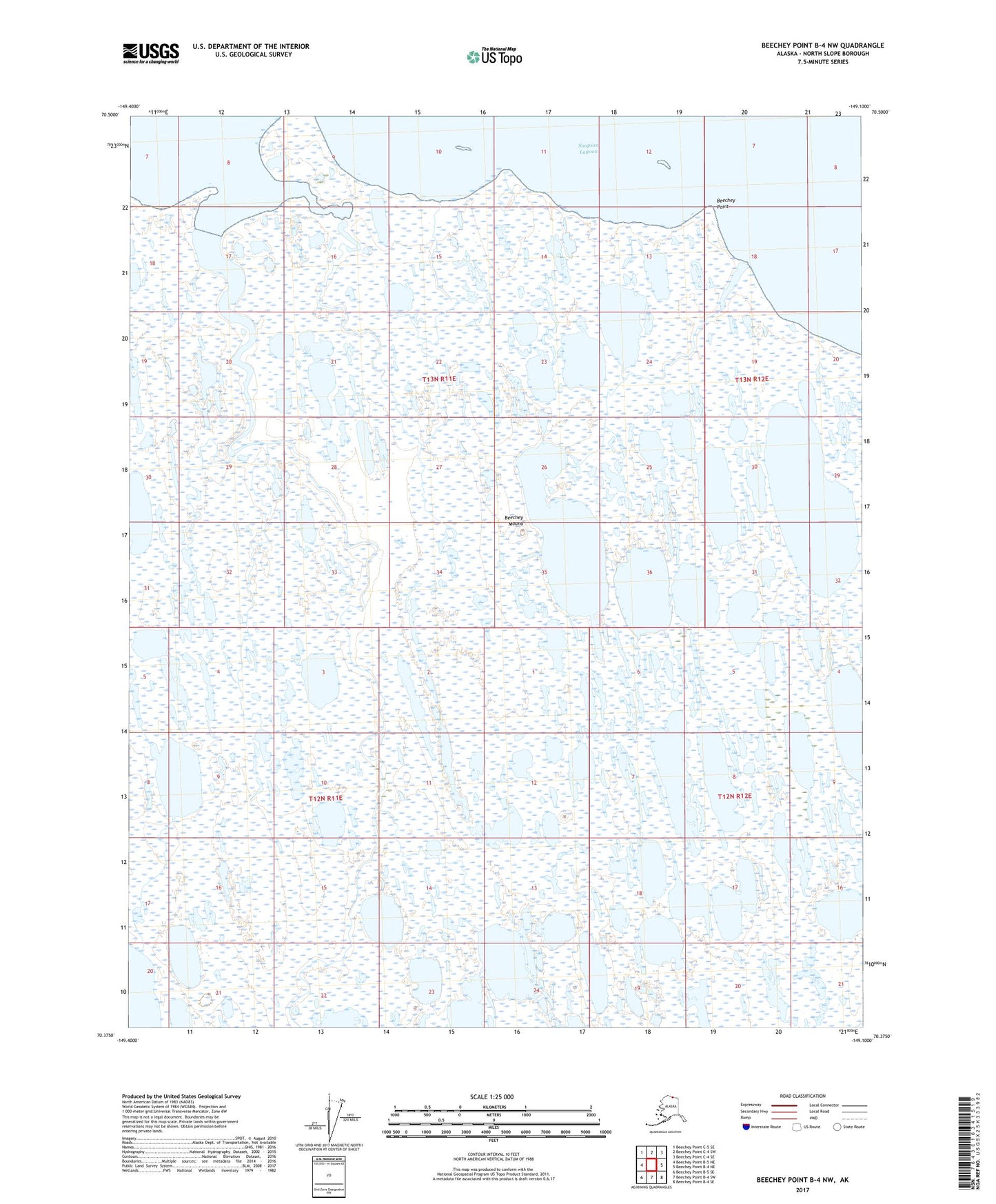 Beechey Point B-4 NW Alaska US Topo Map Image