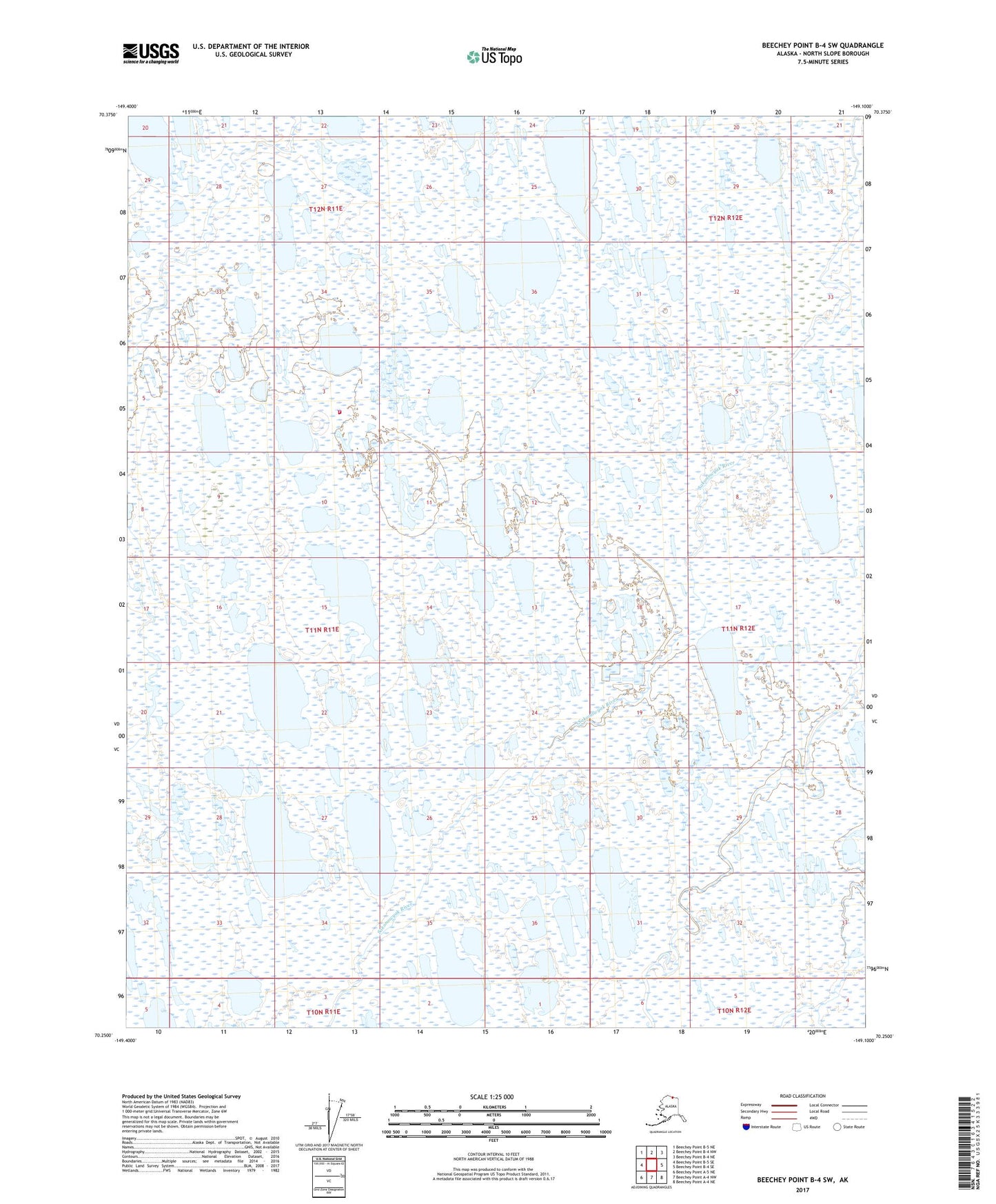 Beechey Point B-4 SW Alaska US Topo Map Image