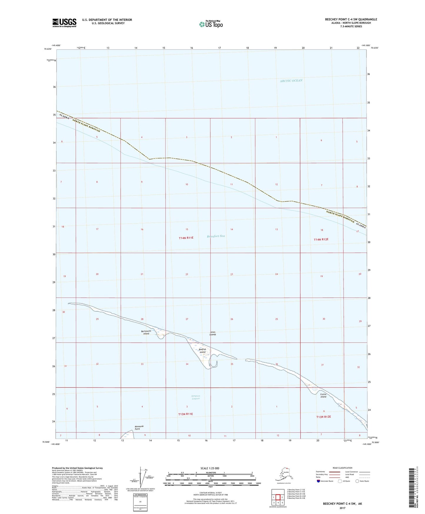 Beechey Point C-4 SW Alaska US Topo Map Image