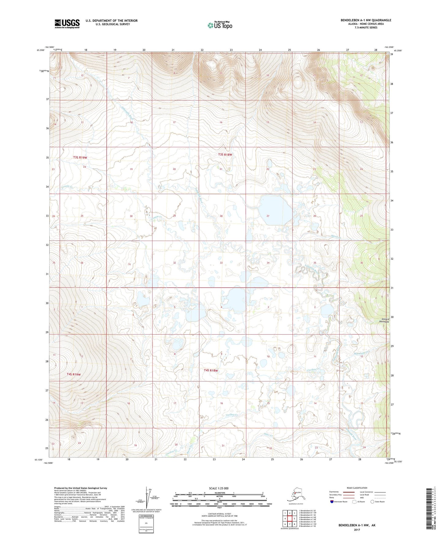 Bendeleben A-1 NW Alaska US Topo Map Image
