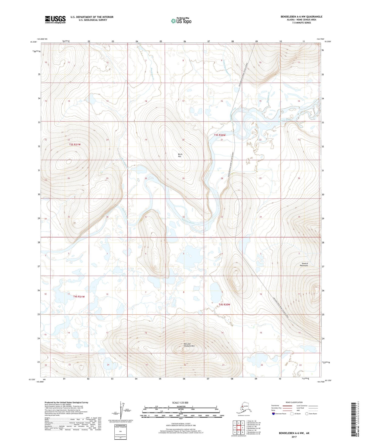 Bendeleben A-6 NW Alaska US Topo Map Image