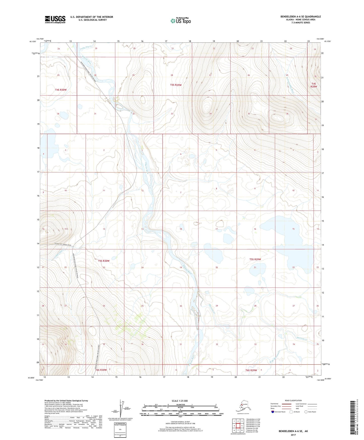 Bendeleben A-6 SE Alaska US Topo Map Image