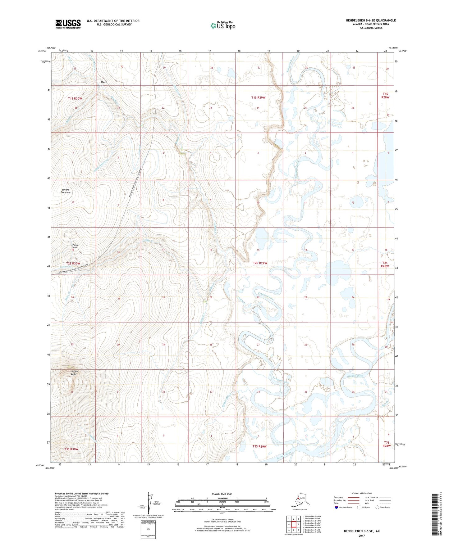 Bendeleben B-6 SE Alaska US Topo Map Image