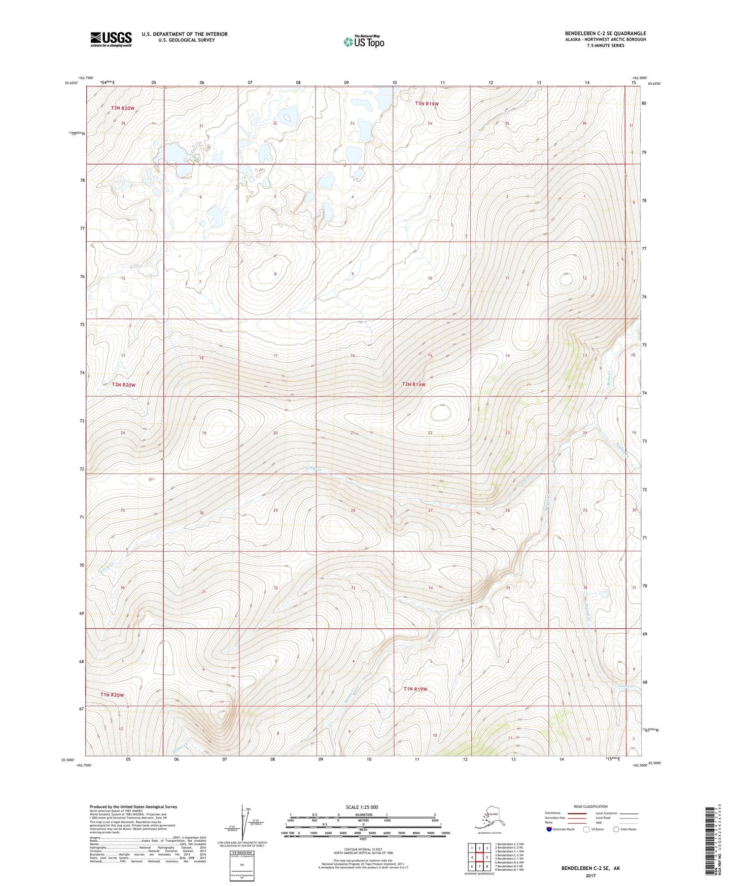 Bendeleben C-2 SE Alaska US Topo Map Image