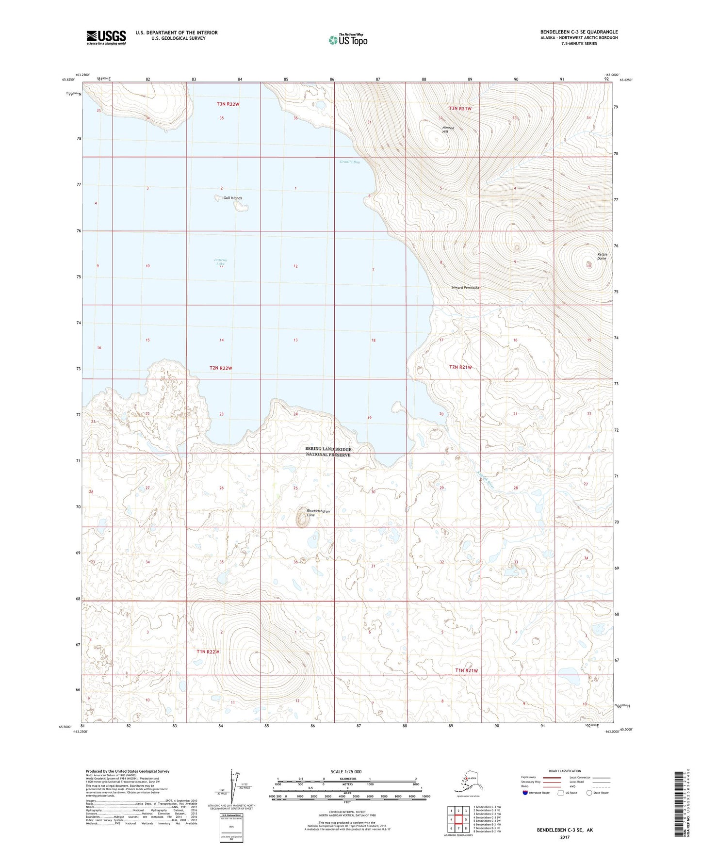 Bendeleben C-3 SE Alaska US Topo Map Image