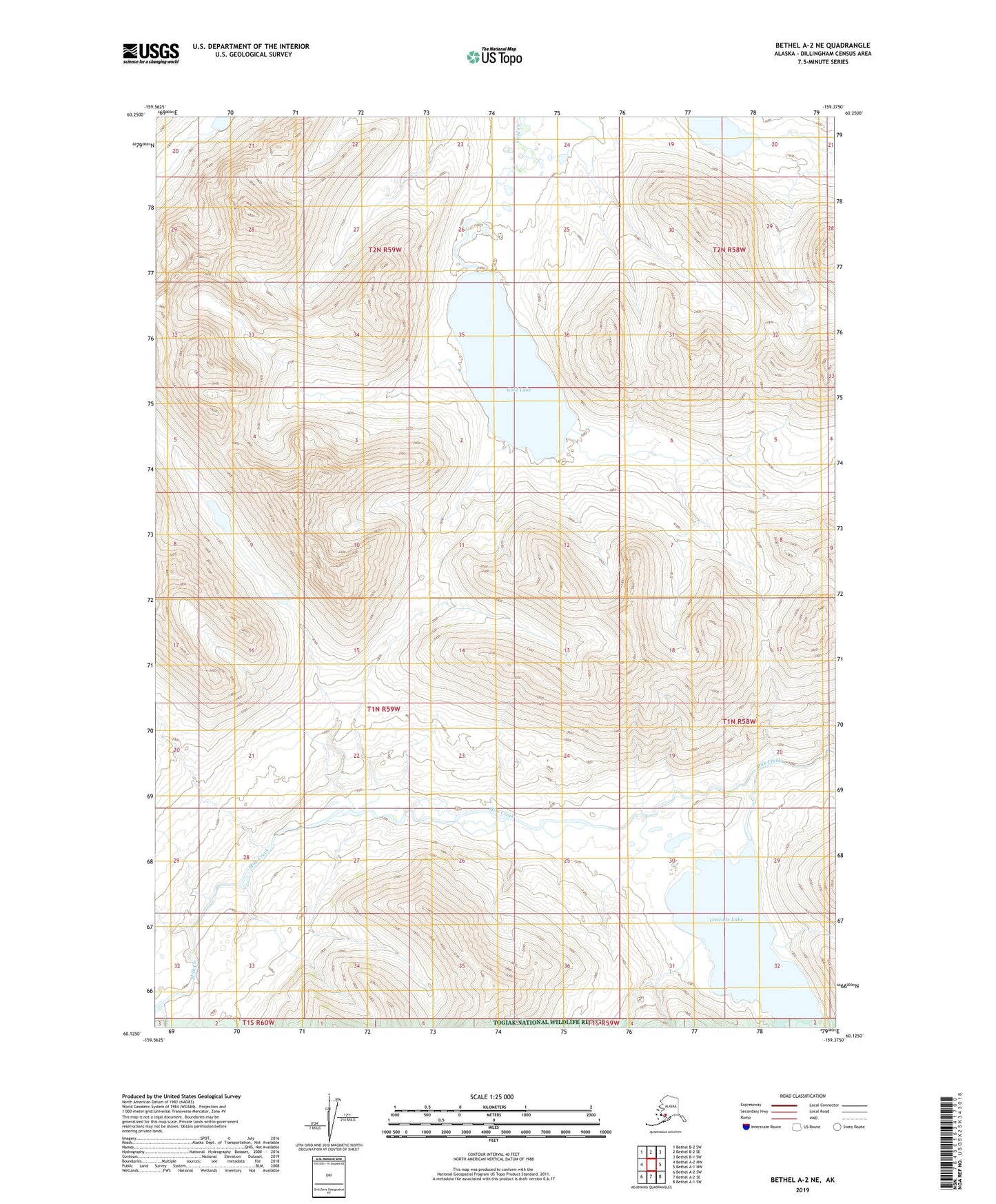 Bethel A-2 NE Alaska US Topo Map Image