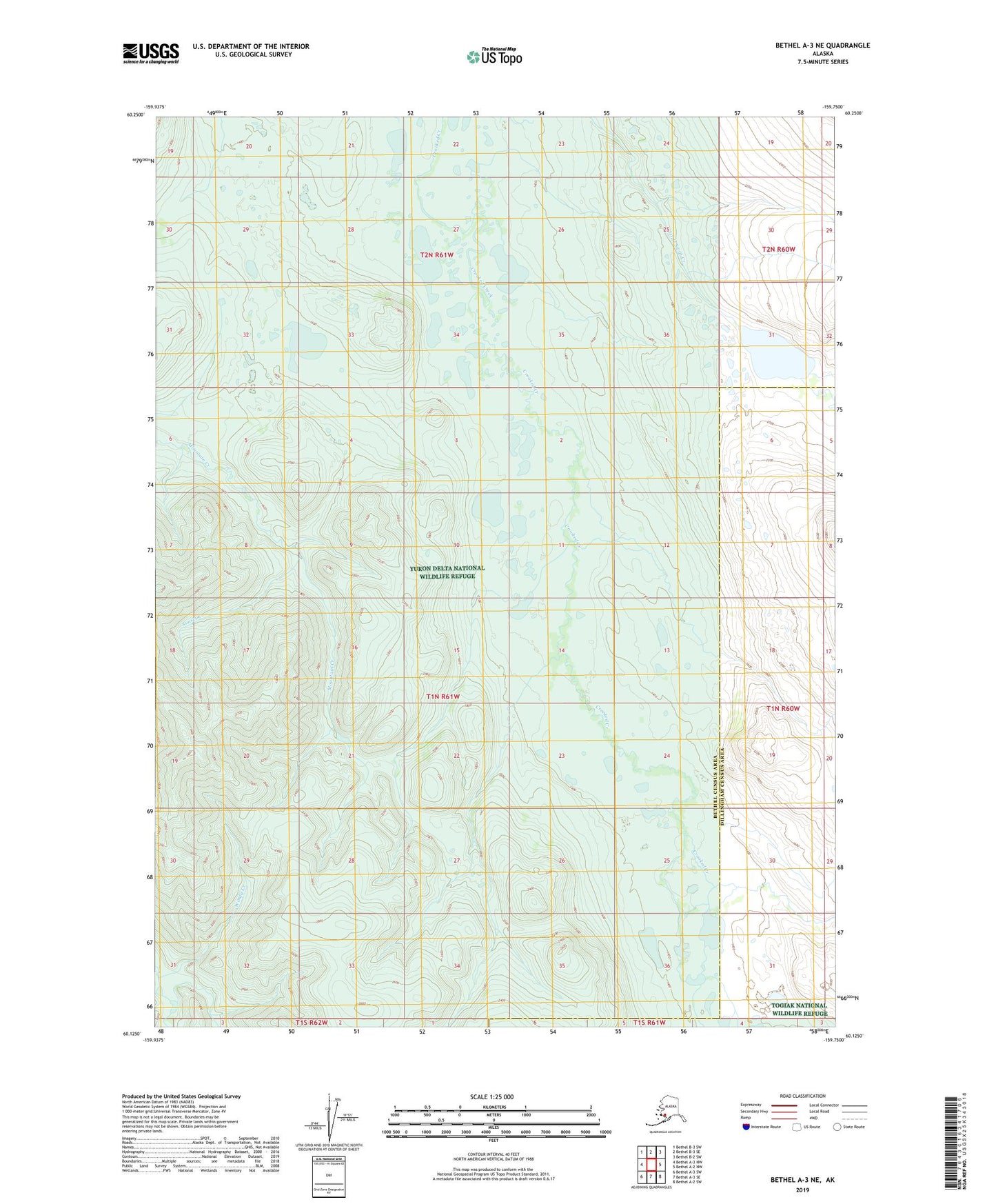 Bethel A-3 NE Alaska US Topo Map Image