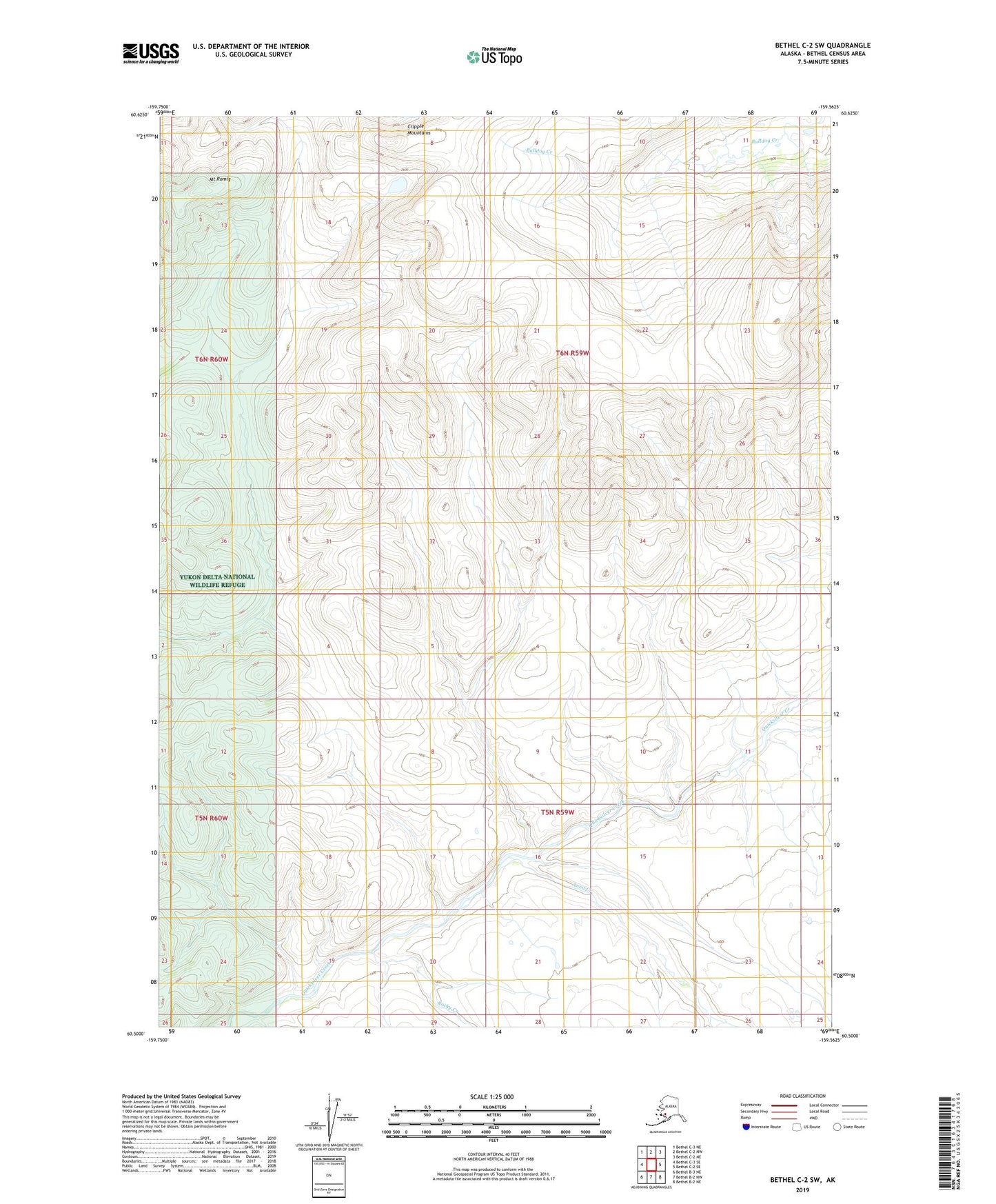 Bethel C-2 SW Alaska US Topo Map Image