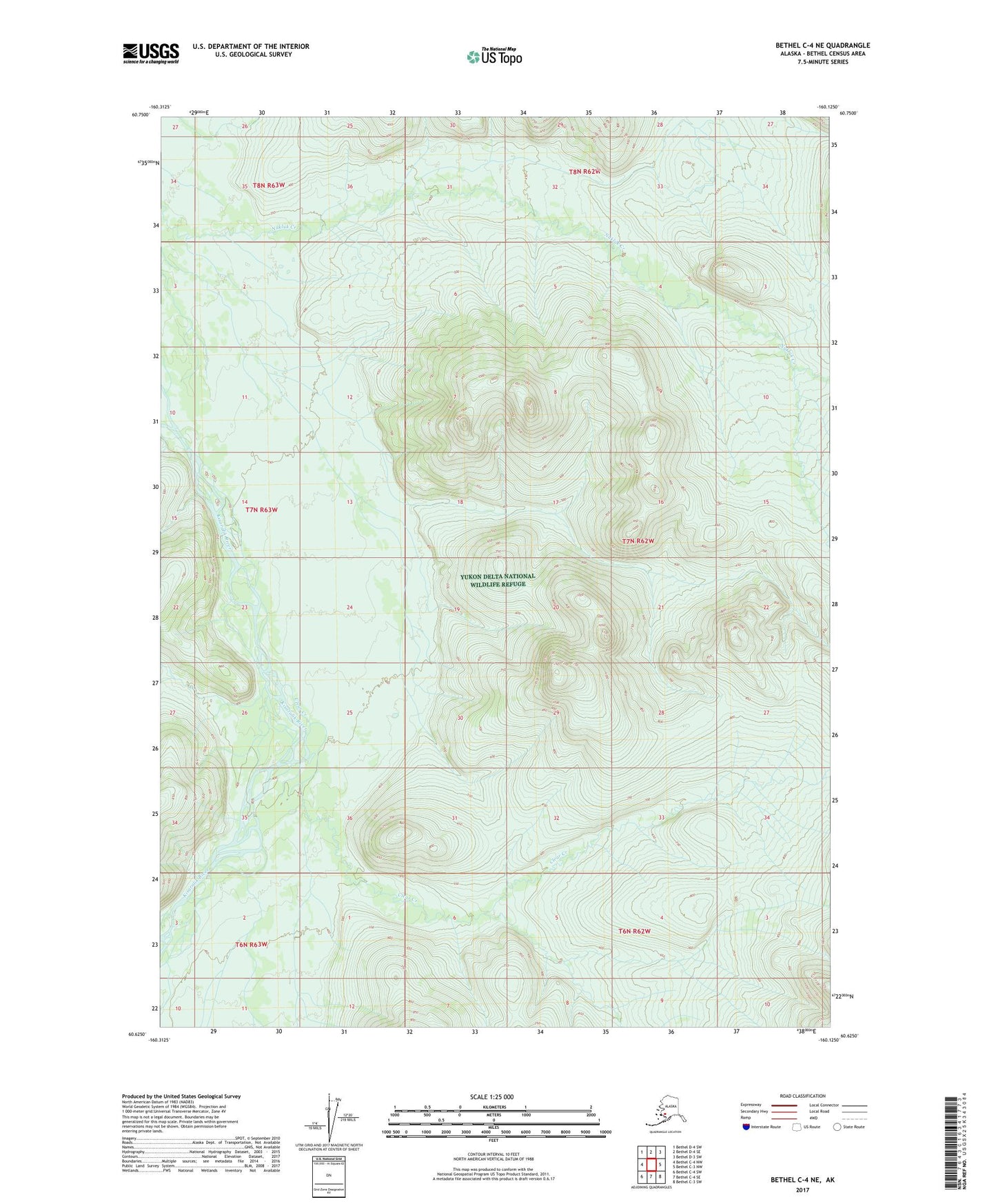 Bethel C-4 NE Alaska US Topo Map Image