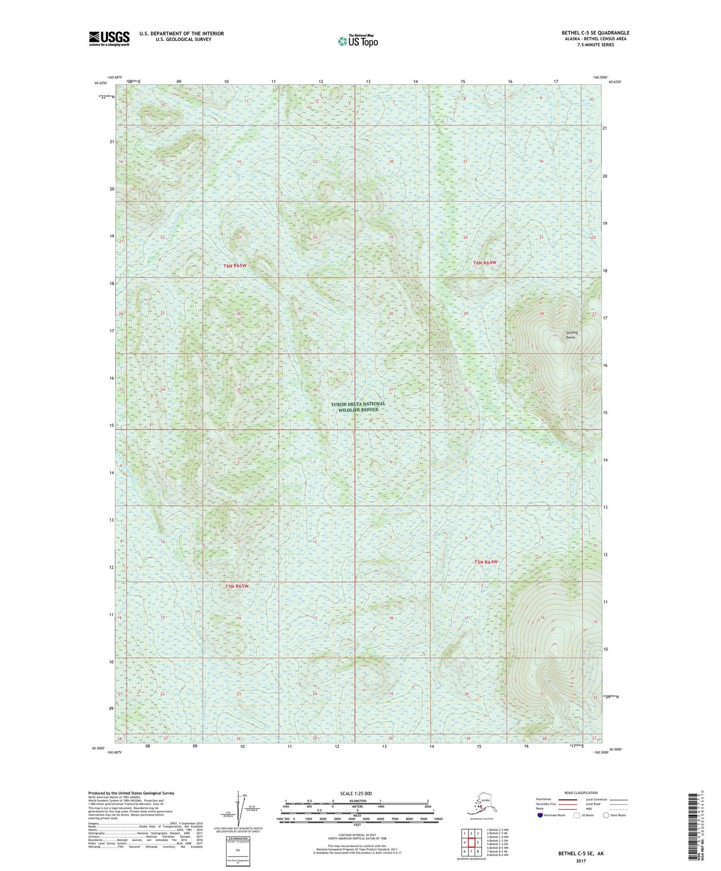 Bethel C-5 SE Alaska US Topo Map Image