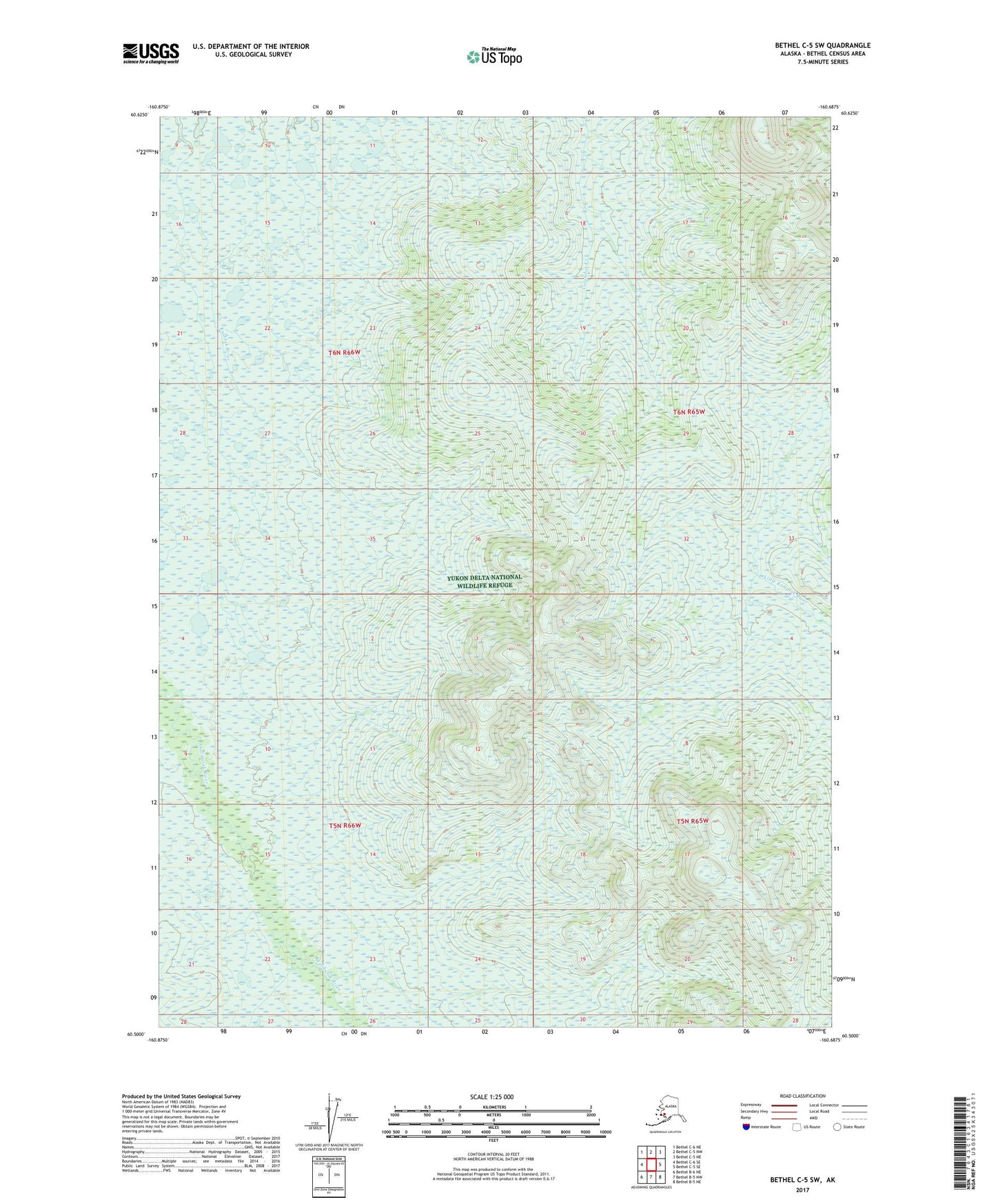 Bethel C-5 SW Alaska US Topo Map Image
