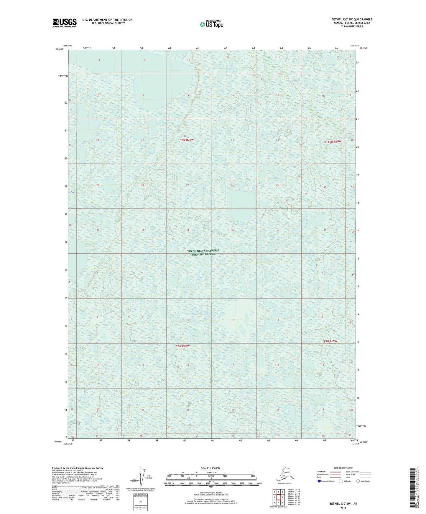 Bethel C-7 SW Alaska US Topo Map Image