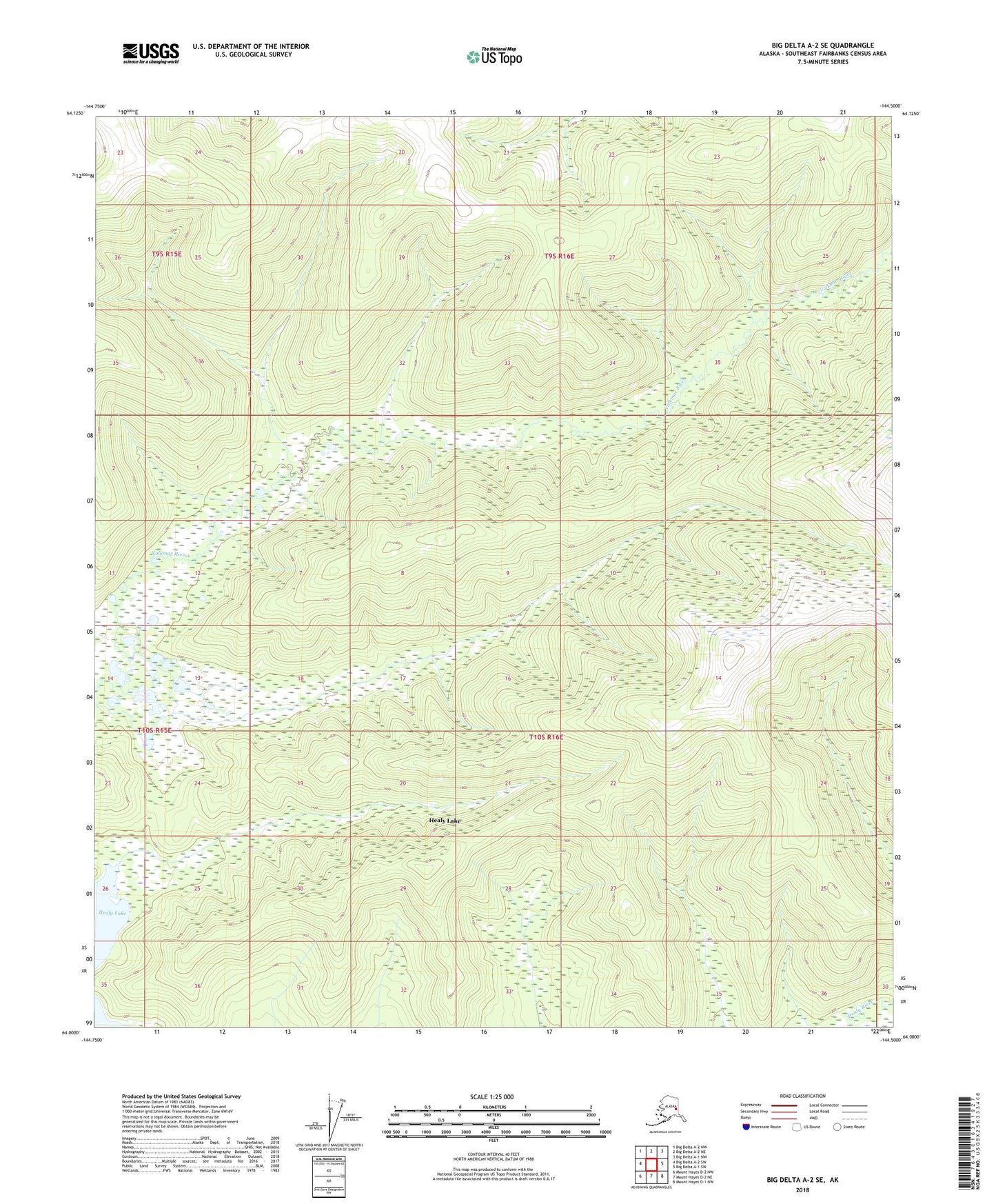 Big Delta A-2 SE Alaska US Topo Map Image