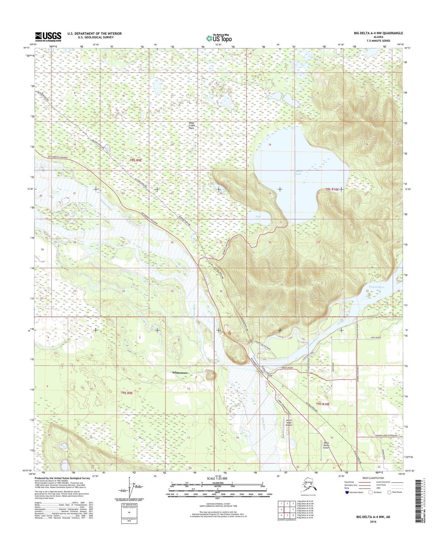 Big Delta A-4 NW Alaska US Topo Map Image
