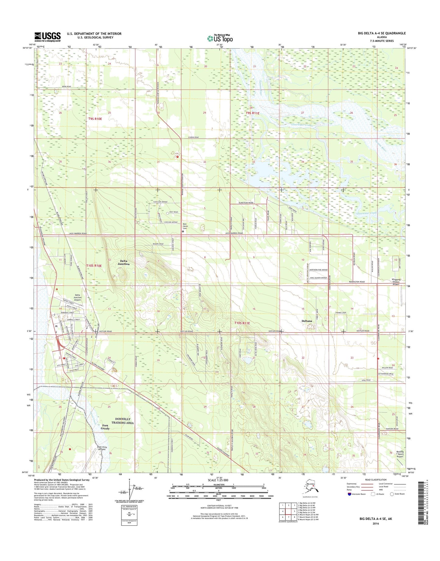 Big Delta A-4 SE Alaska US Topo Map Image