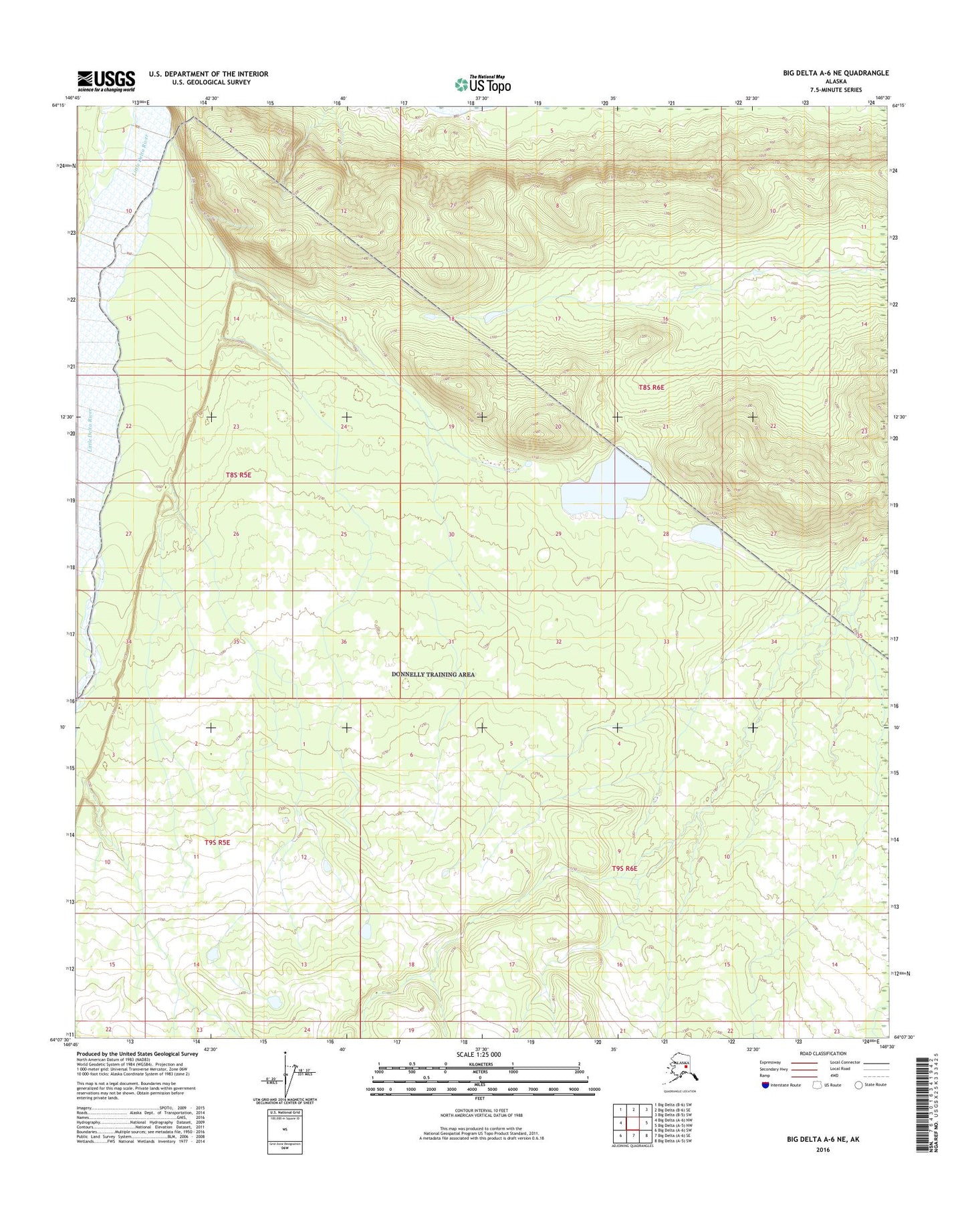 Big Delta A-6 NE Alaska US Topo Map Image