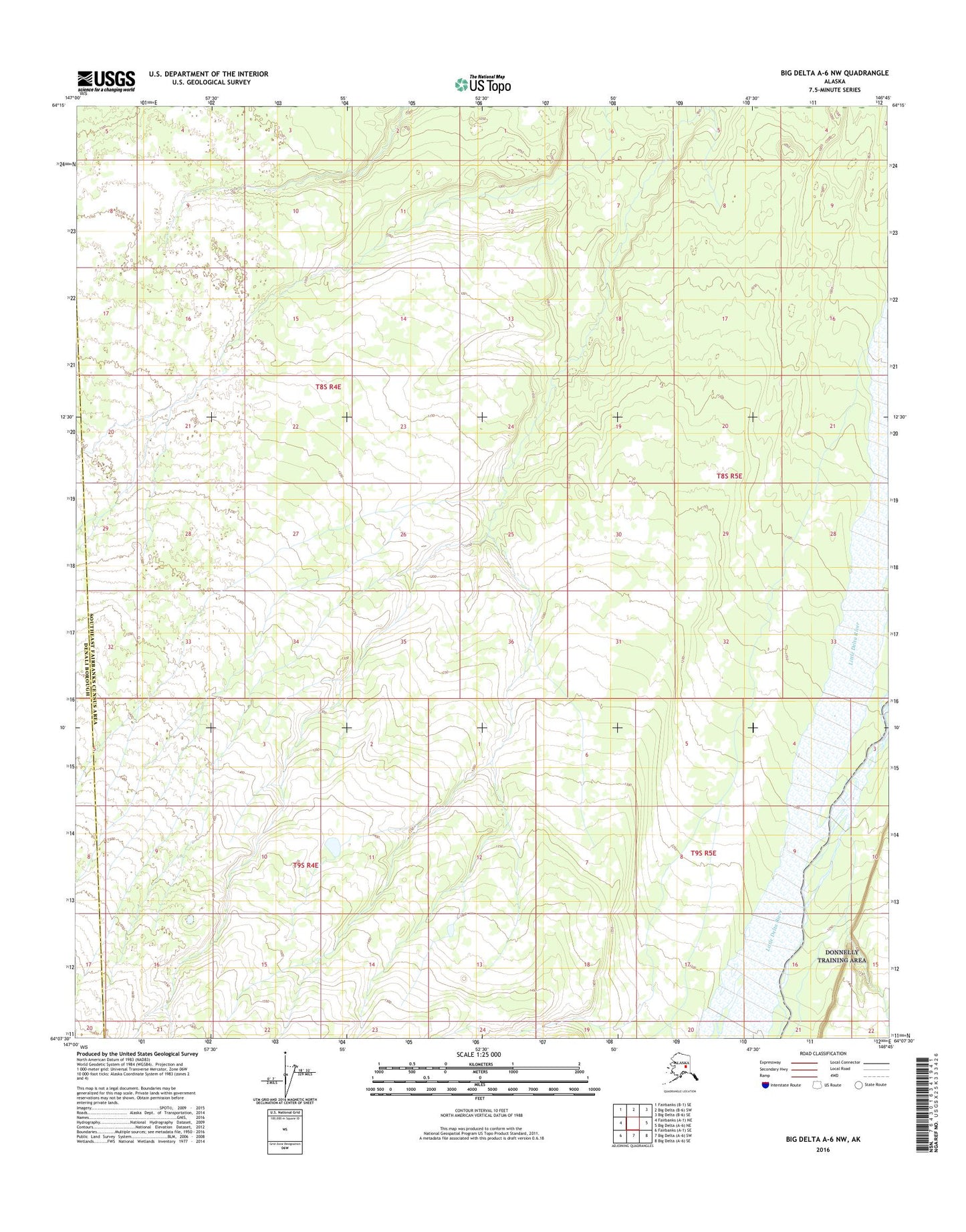 Big Delta A-6 NW Alaska US Topo Map Image