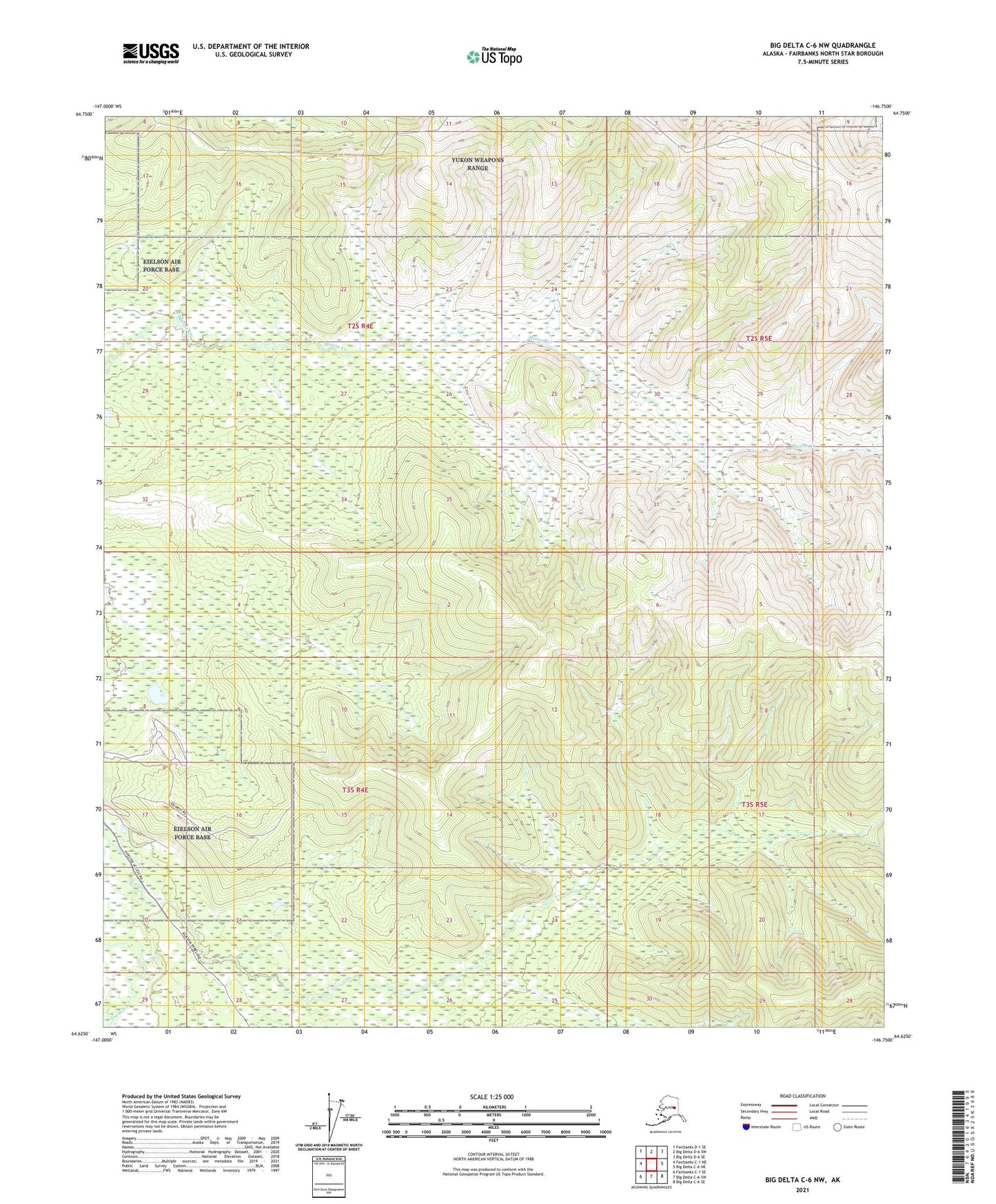 Big Delta C-6 NW Alaska US Topo Map Image