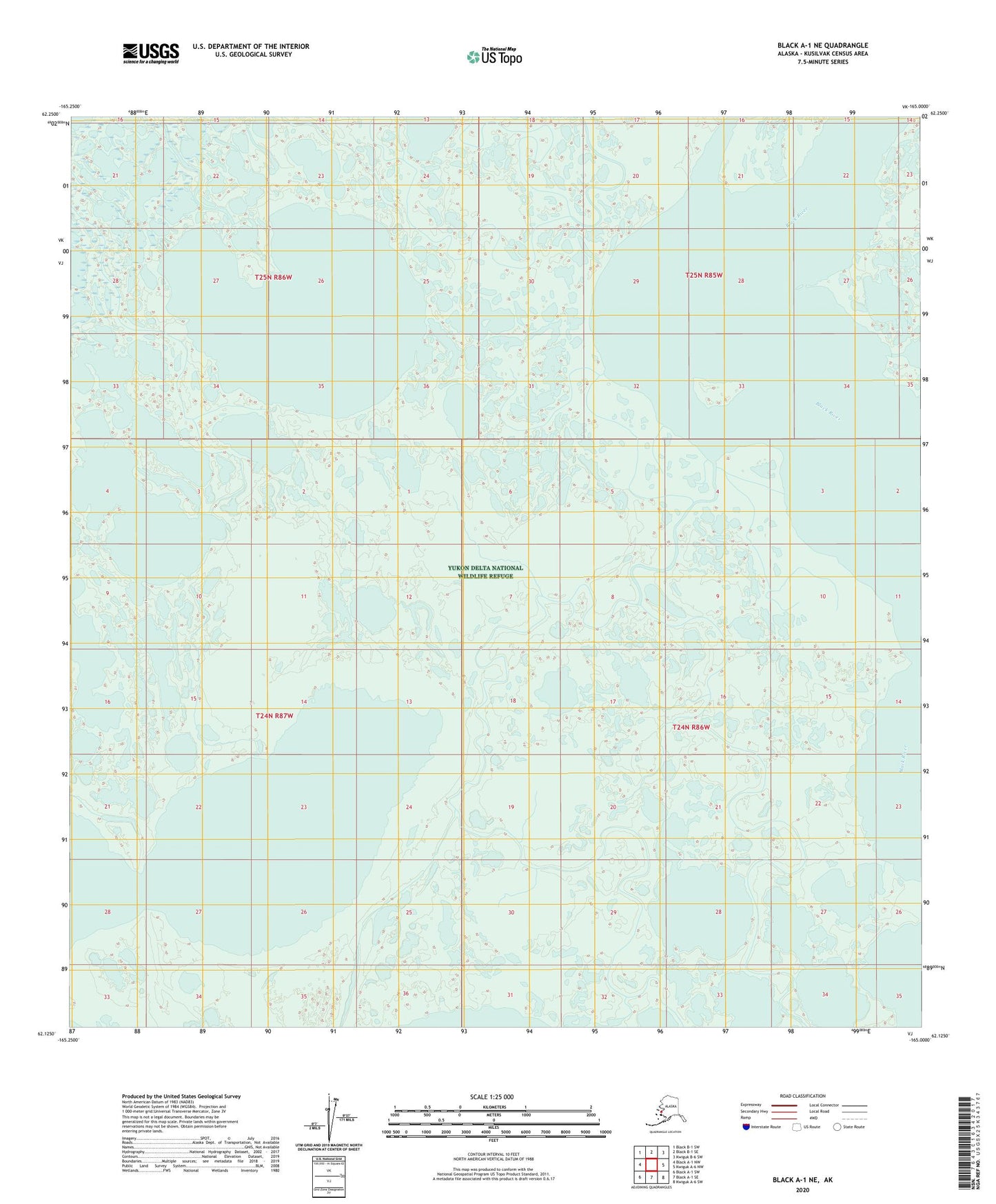 Black A-1 NE Alaska US Topo Map Image