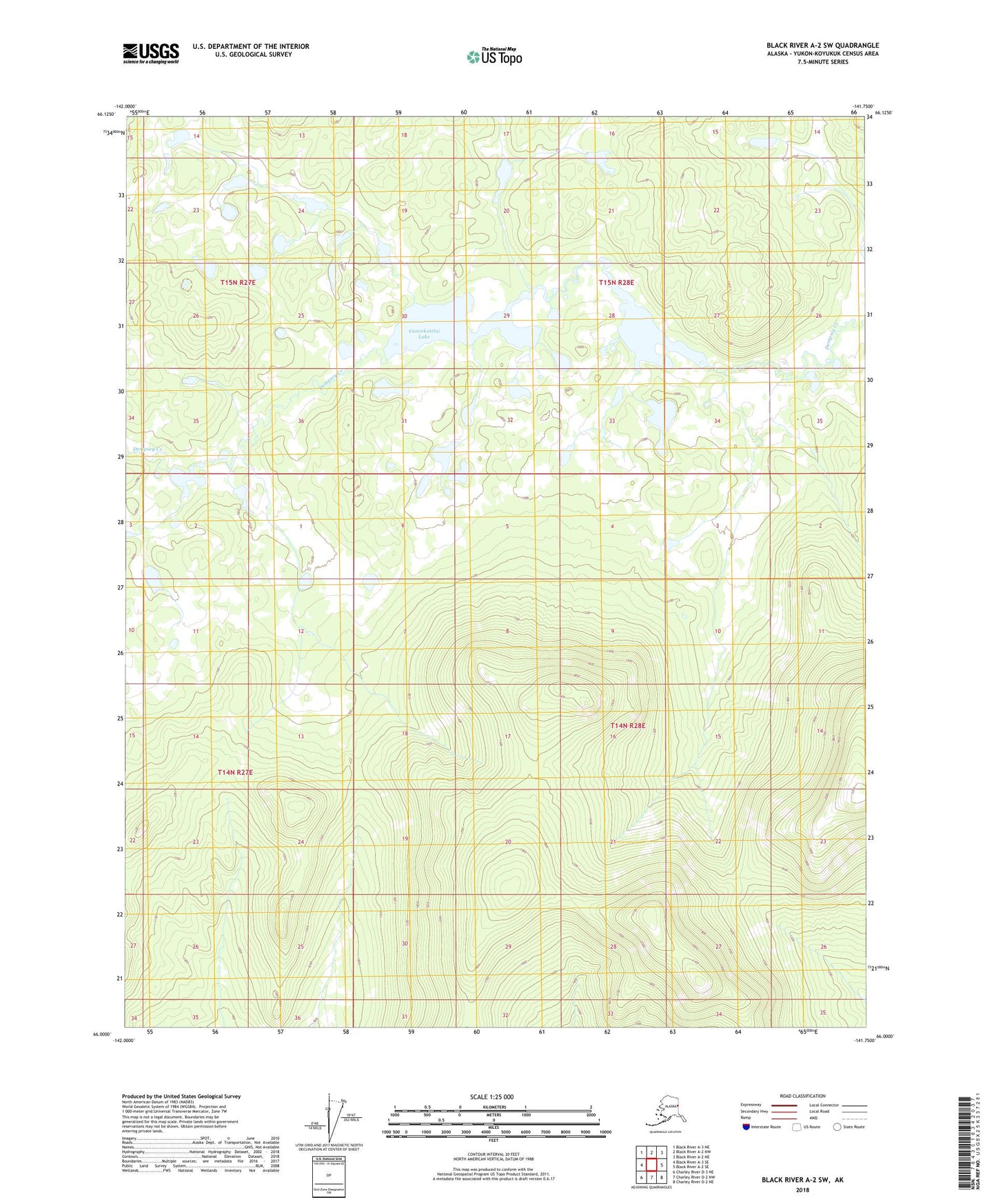 Black River A-2 SW Alaska US Topo Map Image