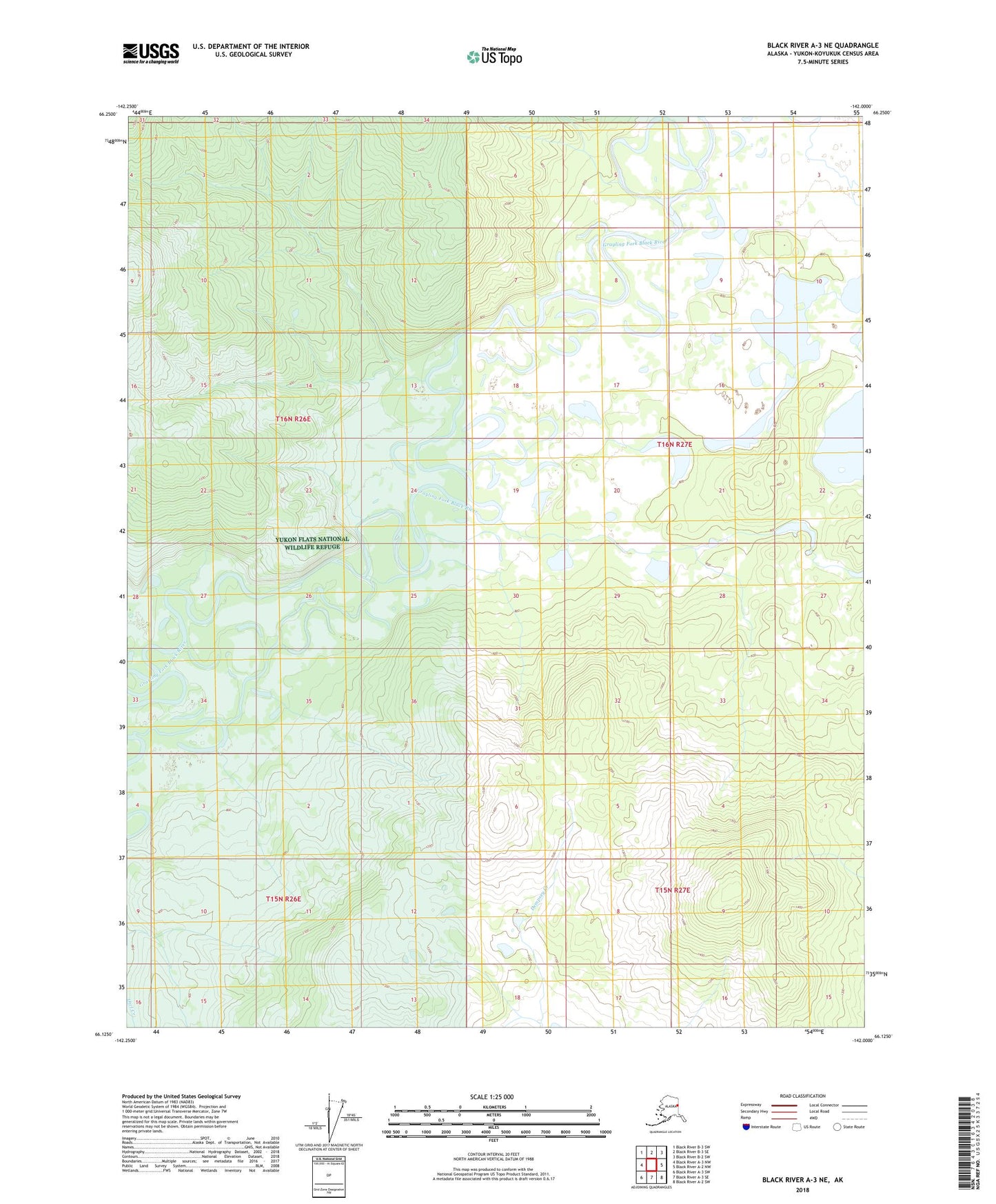 Black River A-3 NE Alaska US Topo Map Image