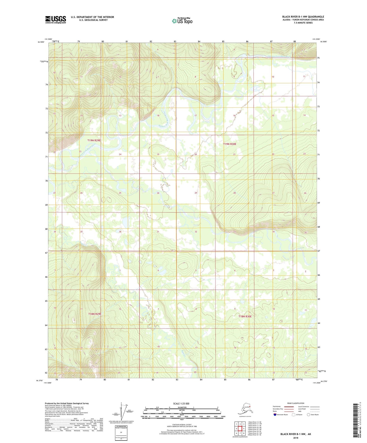 Black River B-1 NW Alaska US Topo Map Image
