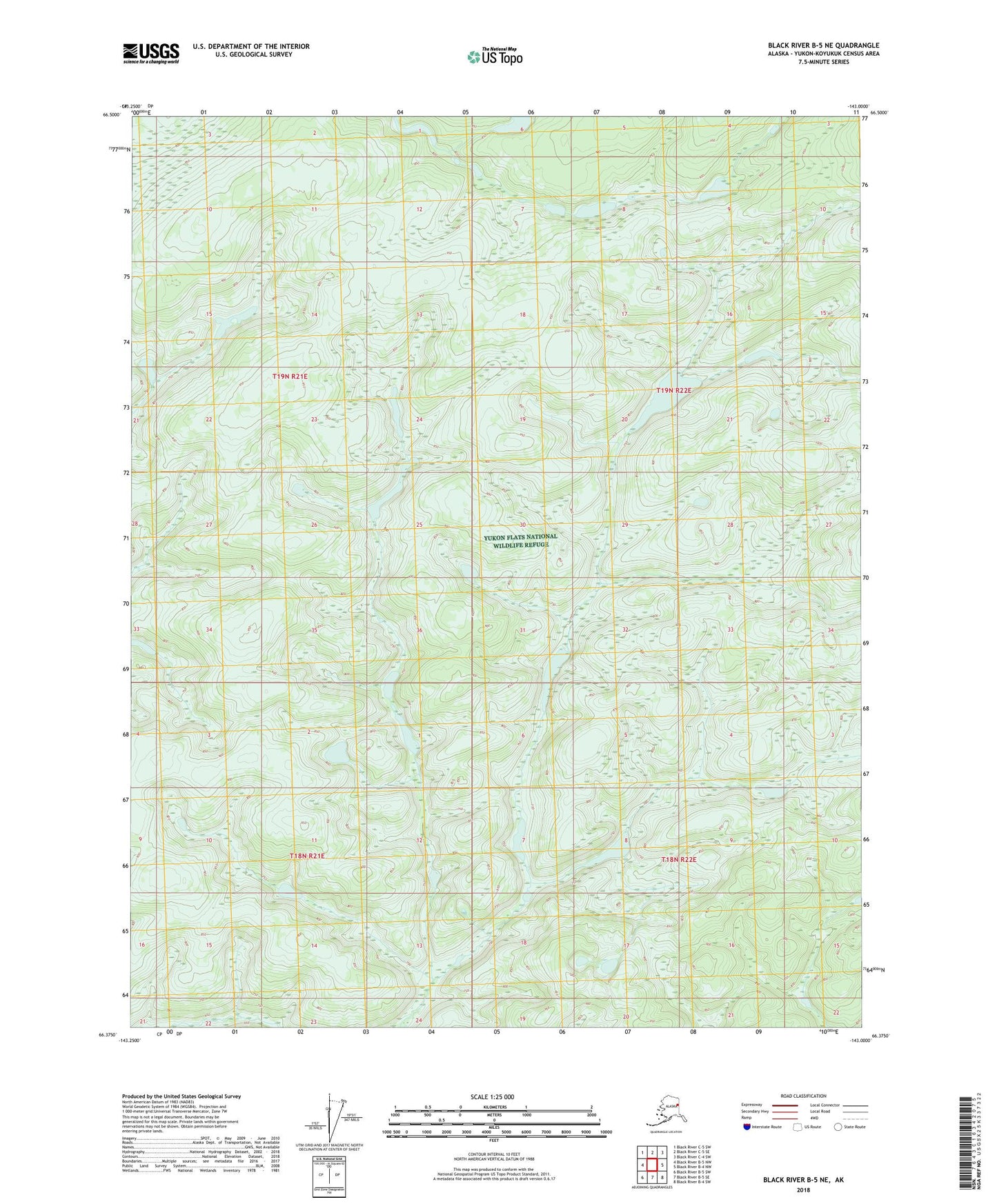 Black River B-5 NE Alaska US Topo Map Image