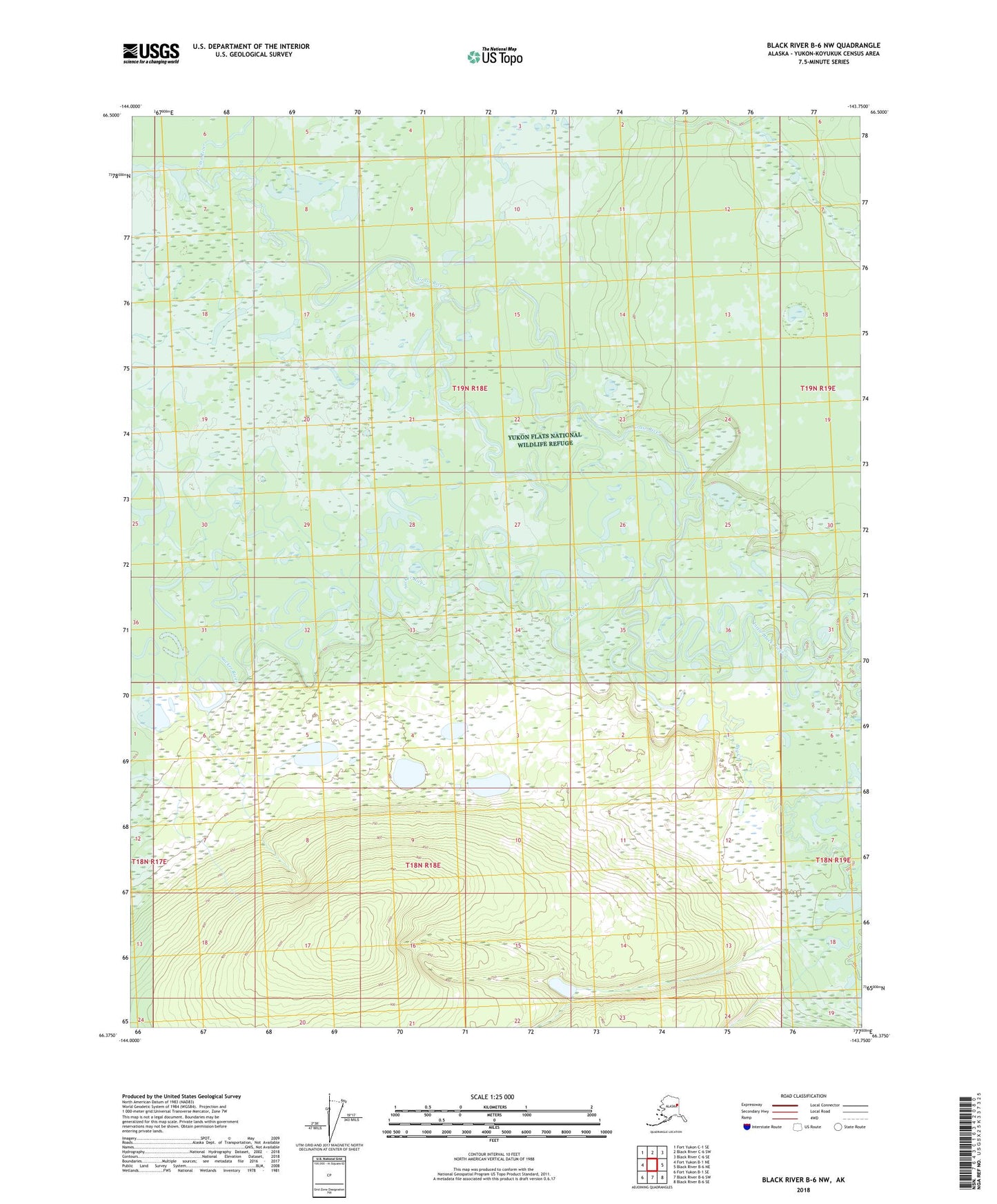 Black River B-6 NW Alaska US Topo Map Image