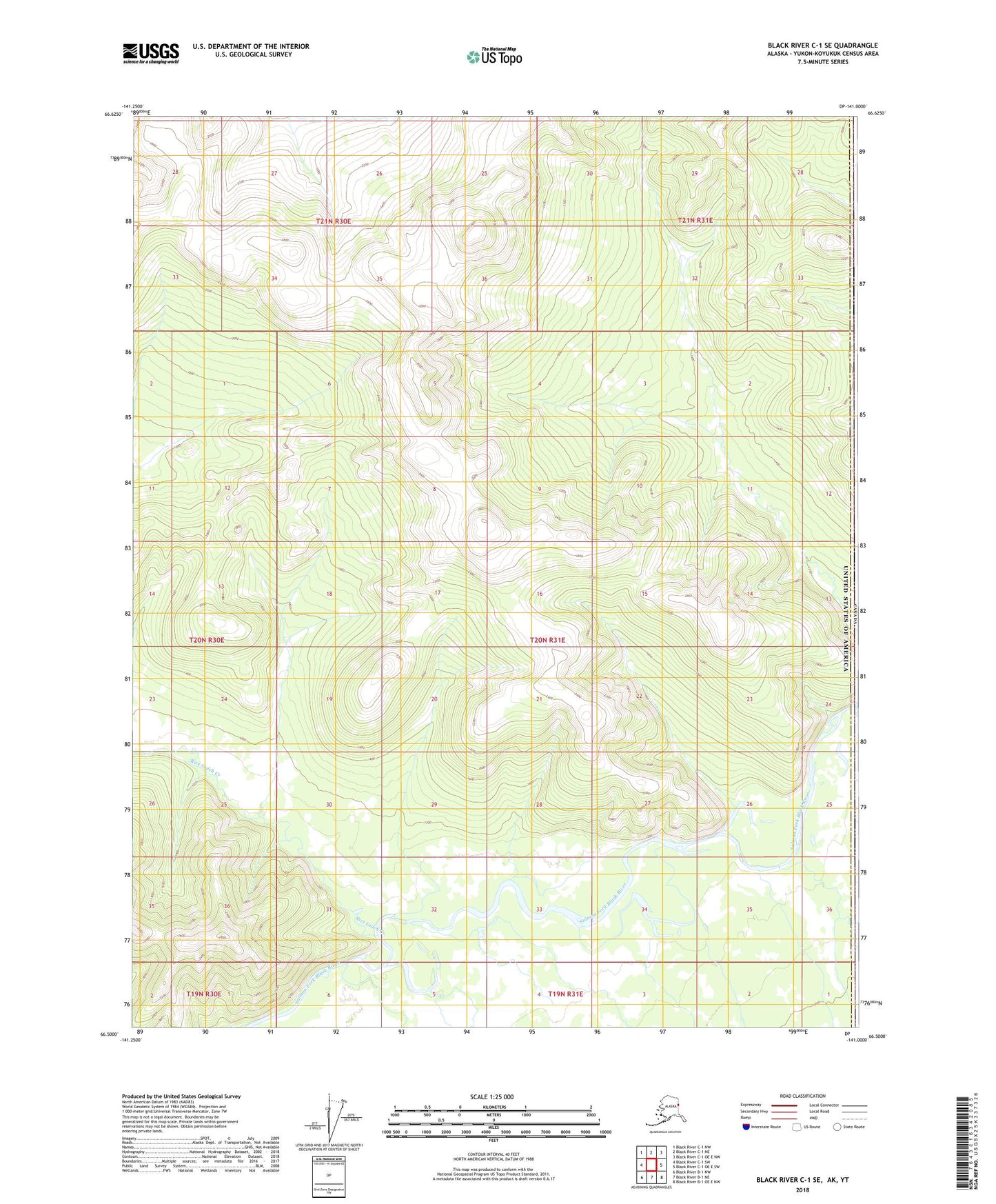 Black River C-1 SE Alaska US Topo Map Image