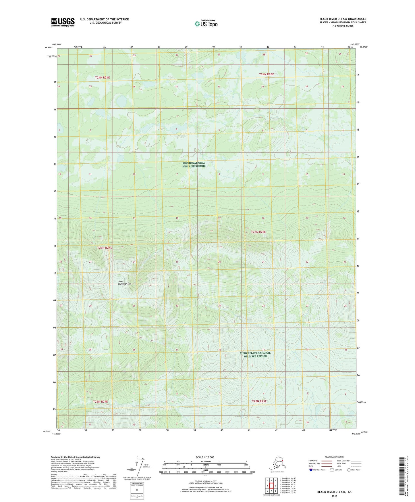 Black River D-3 SW Alaska US Topo Map Image