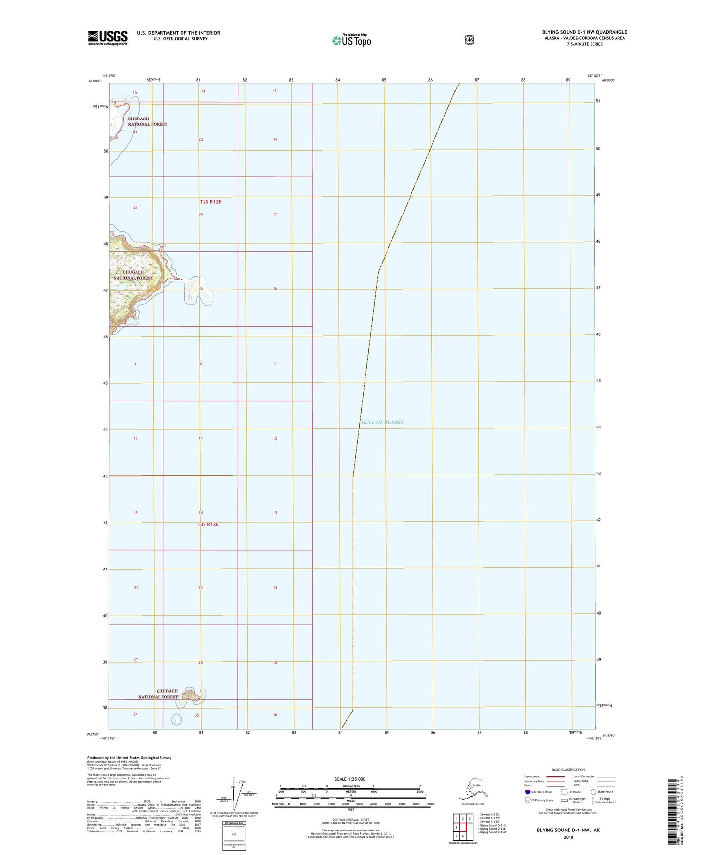 Blying Sound D-1 NW Alaska US Topo Map Image
