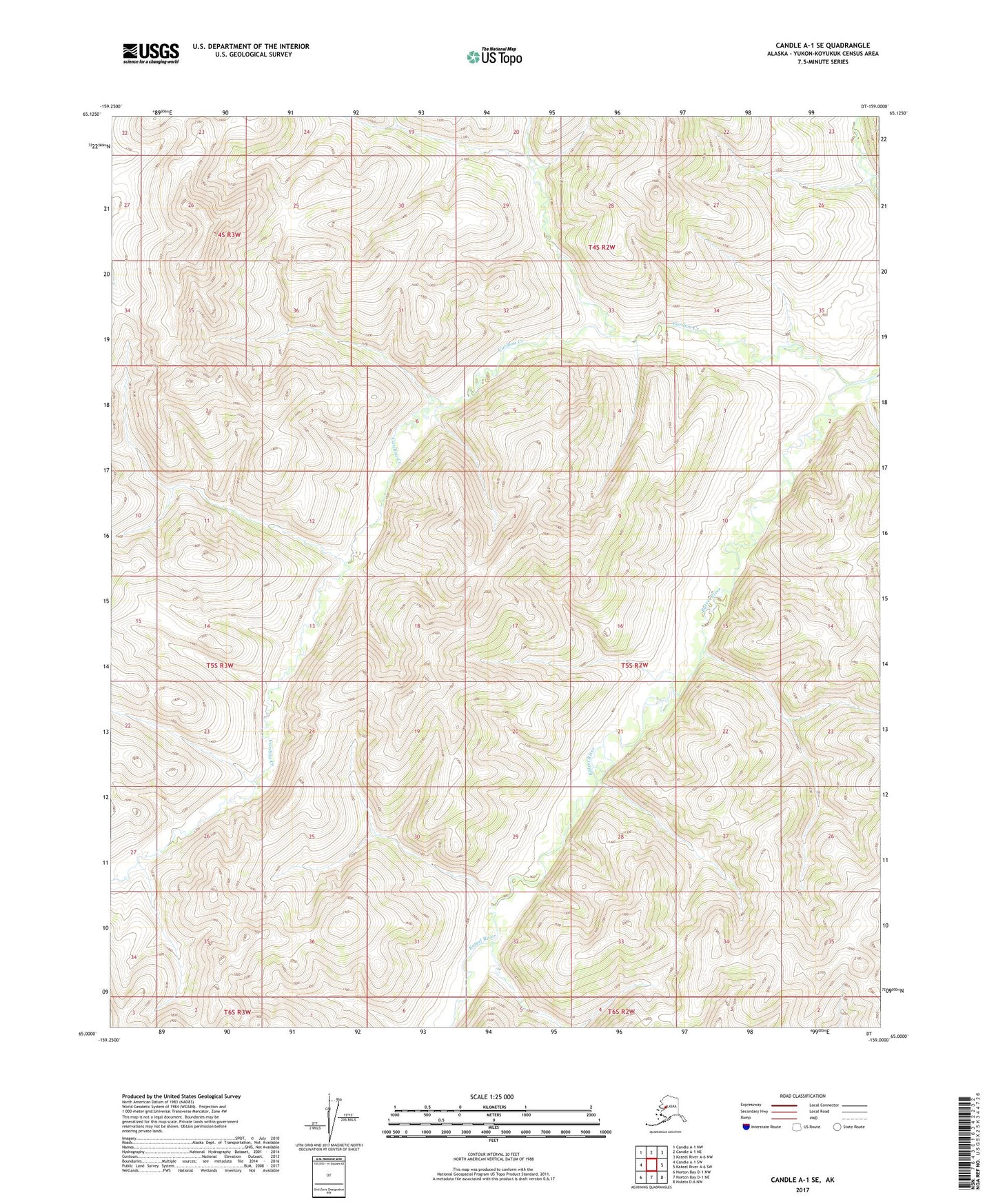 Candle A-1 SE Alaska US Topo Map Image