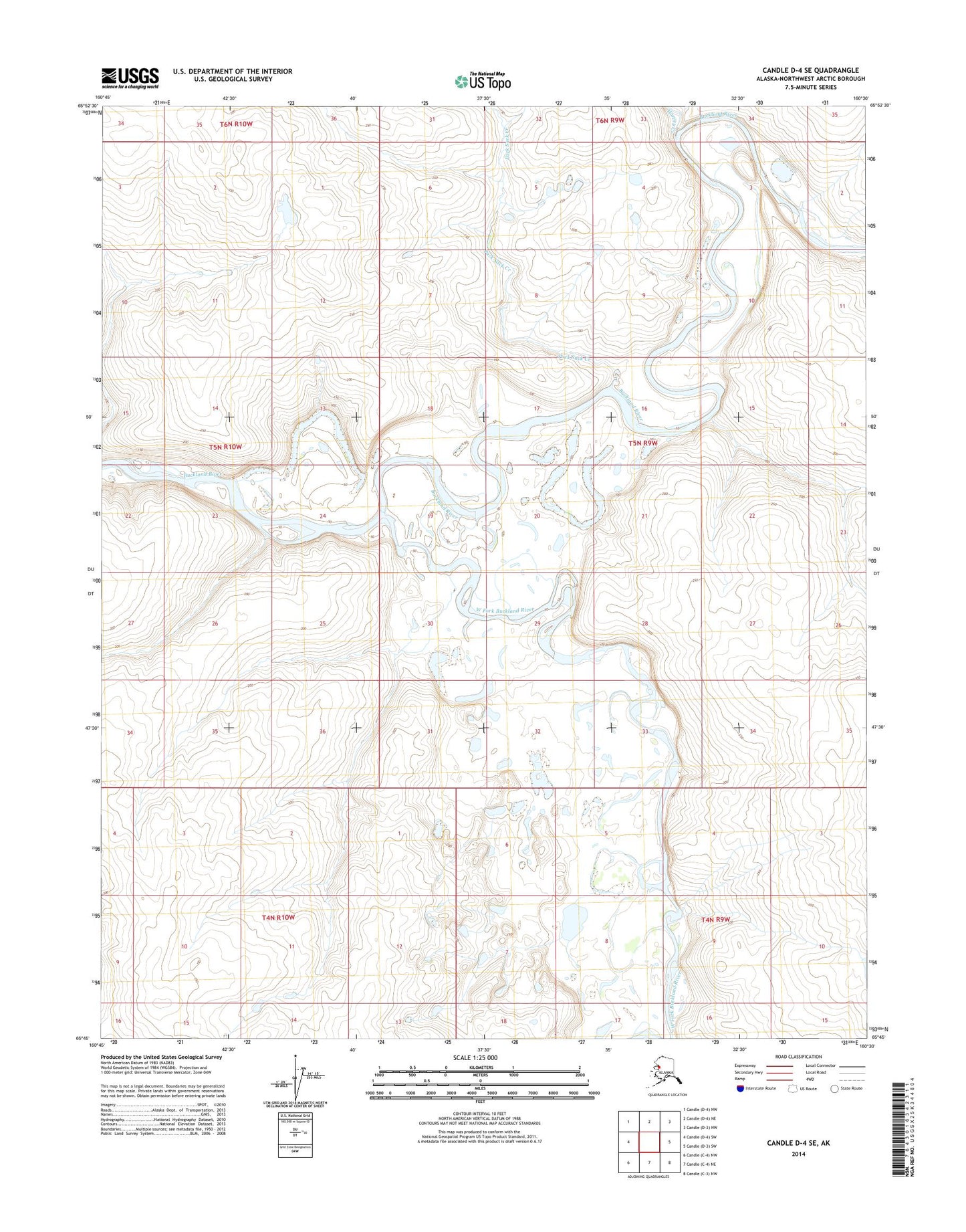 Candle D-4 SE Alaska US Topo Map Image