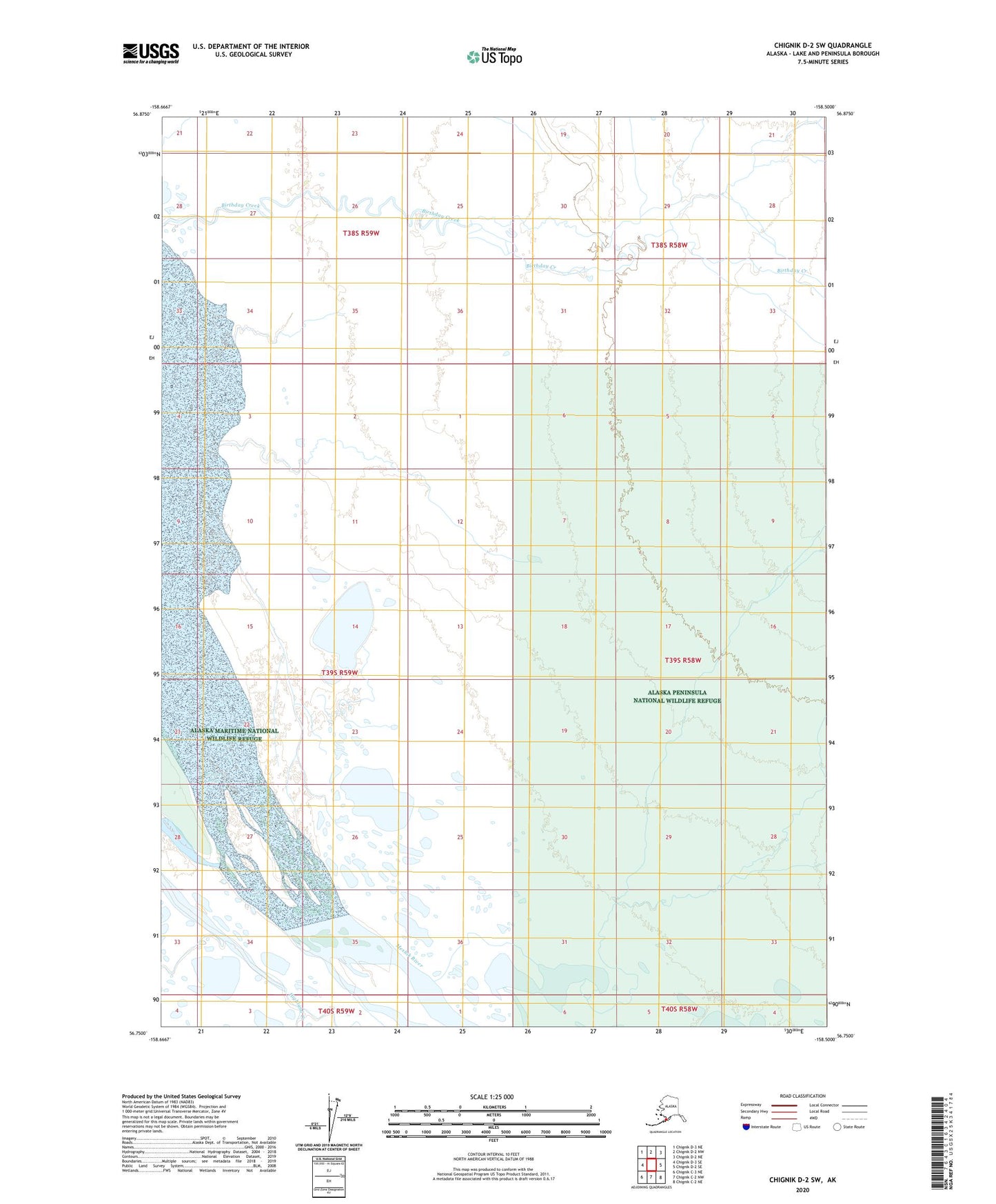 Chignik D-2 SW Alaska US Topo Map Image