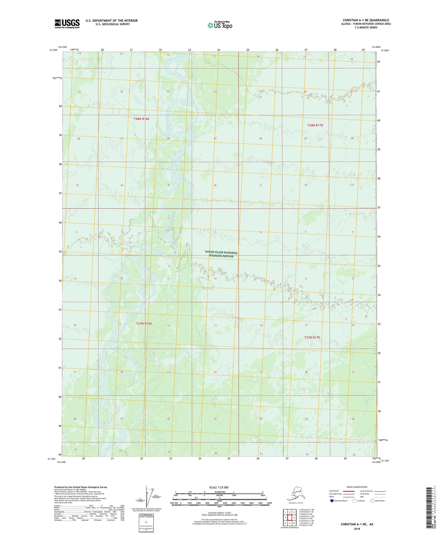 Christian A-1 NE Alaska US Topo Map Image