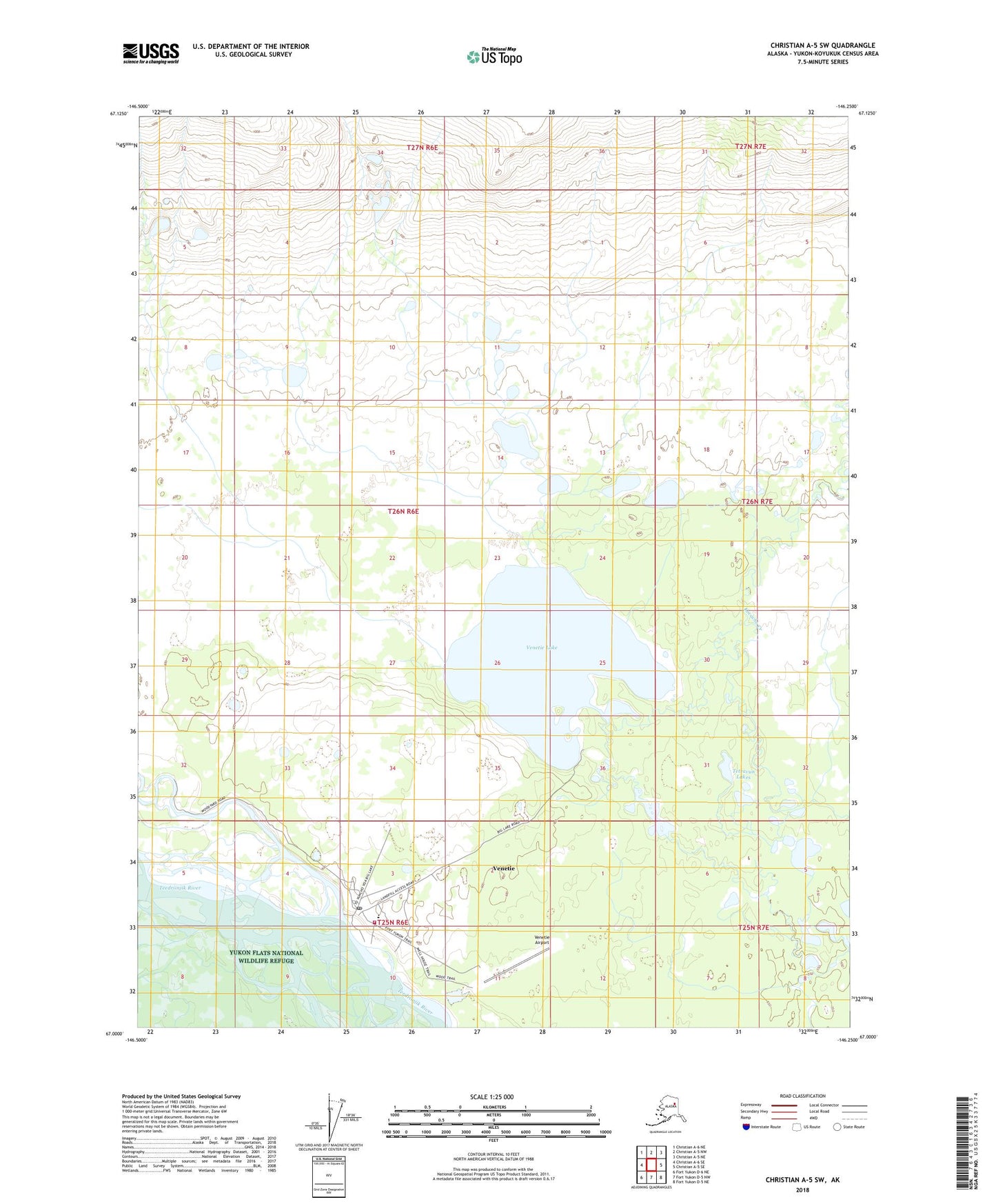 Christian A-5 SW Alaska US Topo Map Image