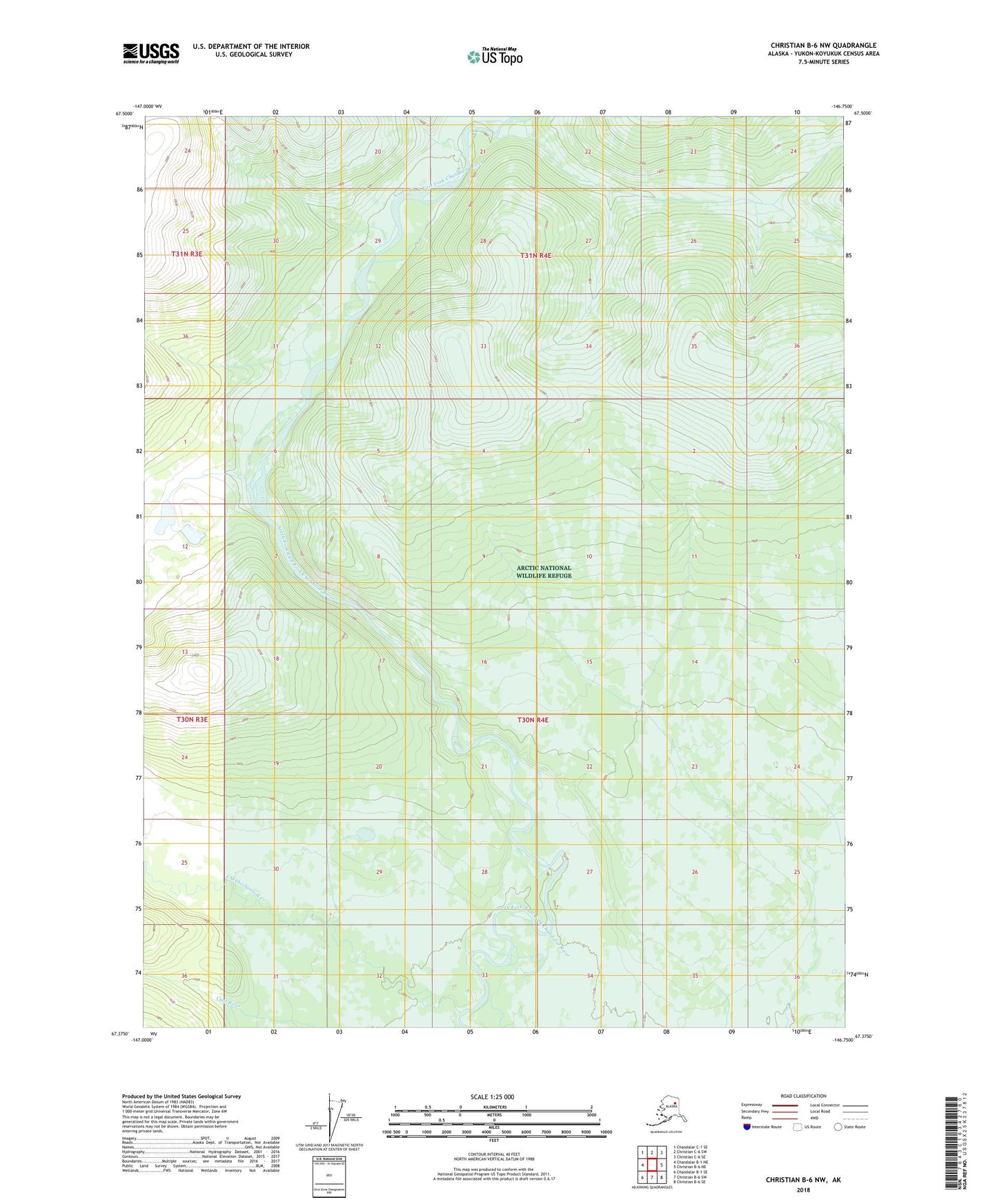 Christian B-6 NW Alaska US Topo Map Image