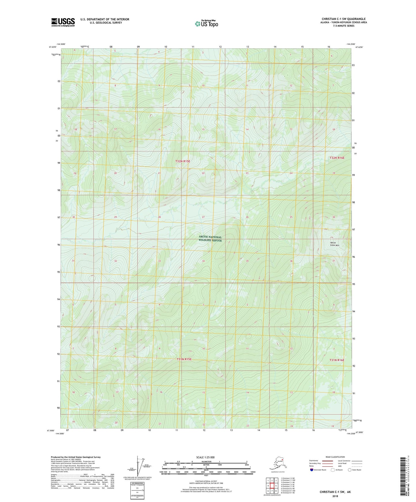 Christian C-1 SW Alaska US Topo Map Image