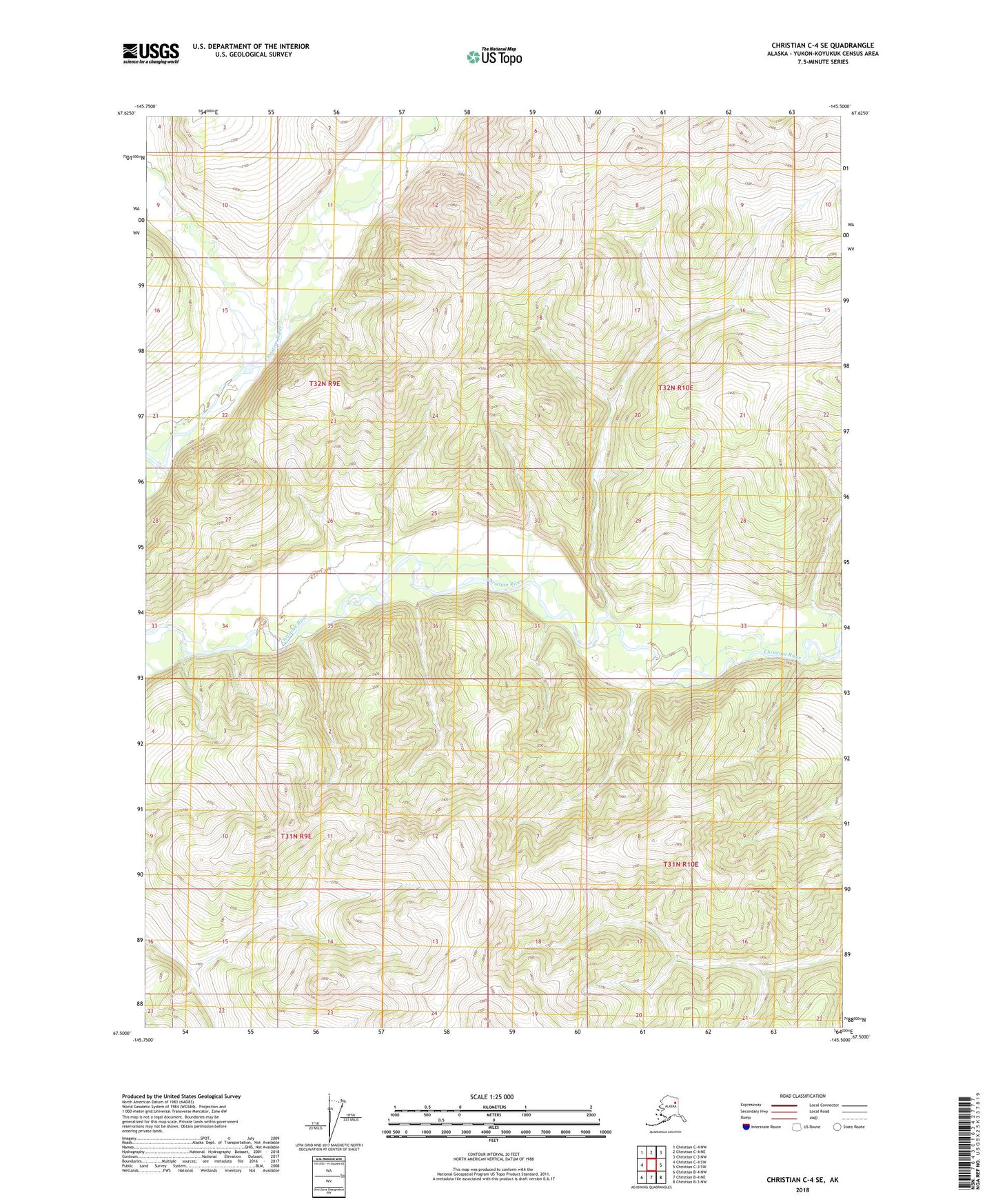 Christian C-4 SE Alaska US Topo Map Image