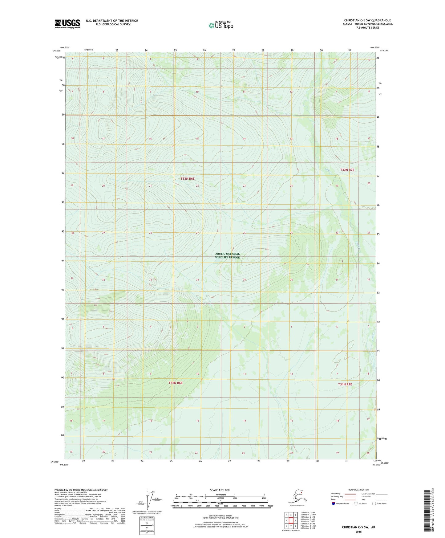 Christian C-5 SW Alaska US Topo Map Image