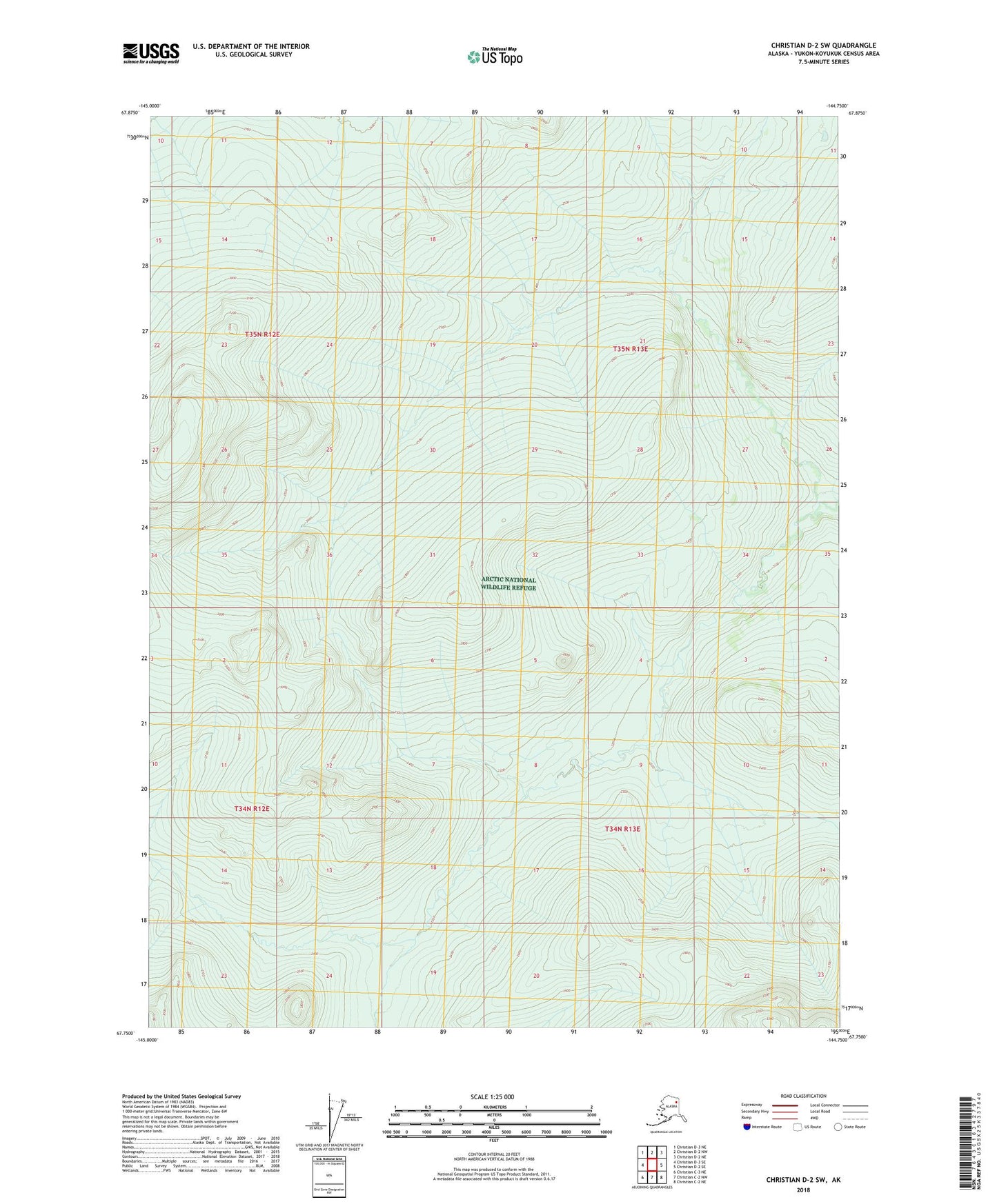 Christian D-2 SW Alaska US Topo Map Image