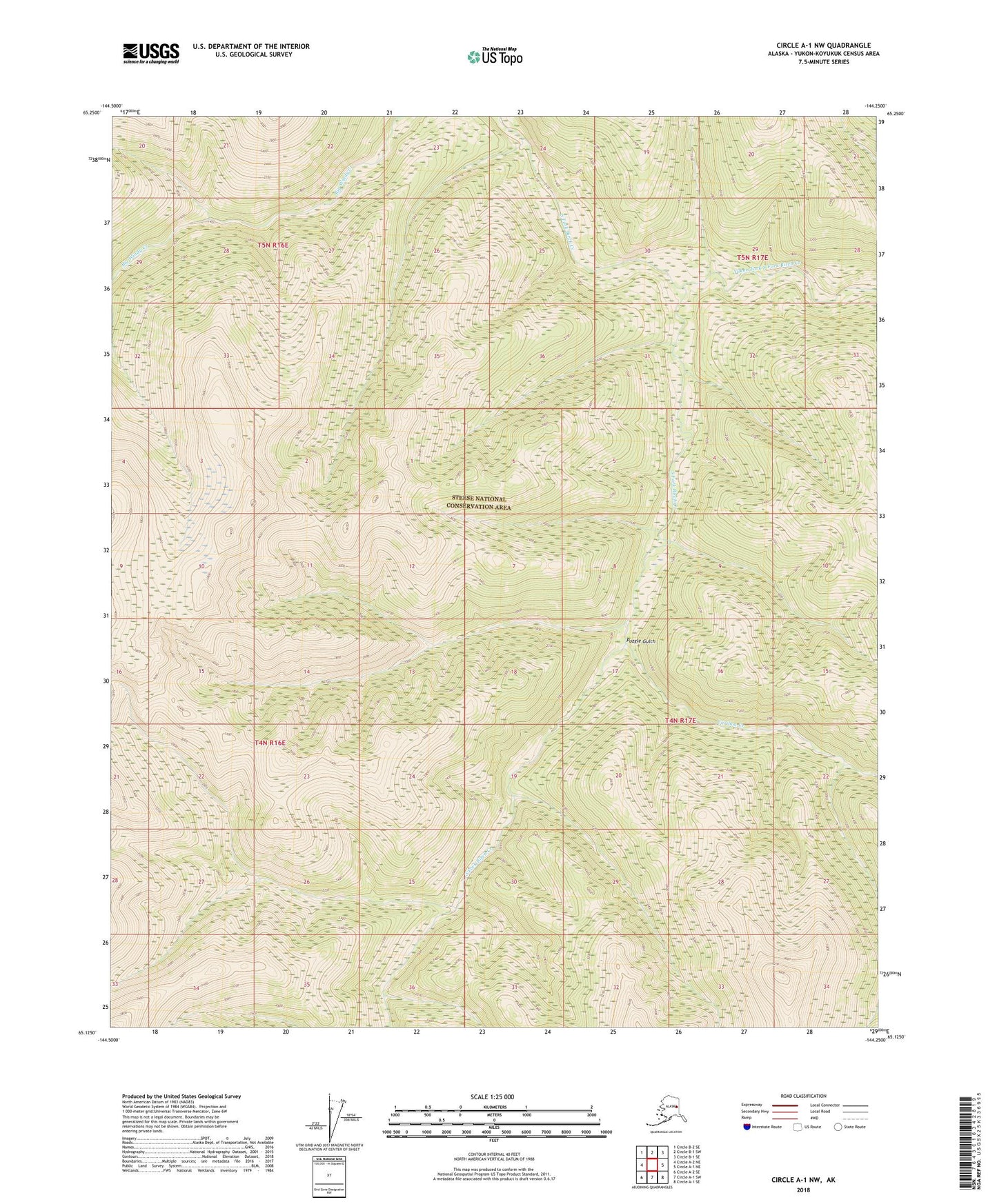Circle A-1 NW Alaska US Topo Map Image