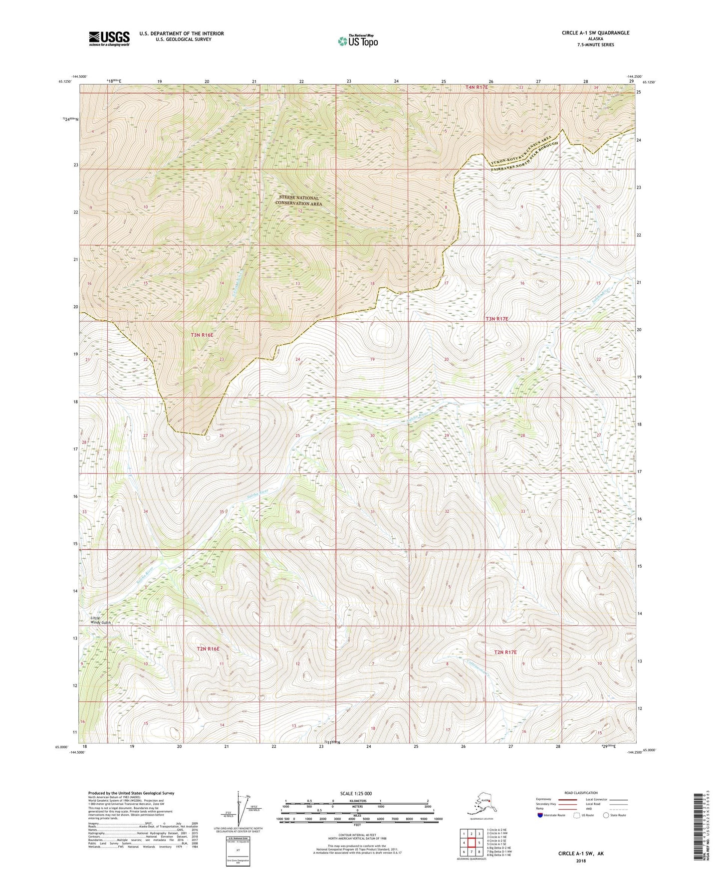 Circle A-1 SW Alaska US Topo Map Image