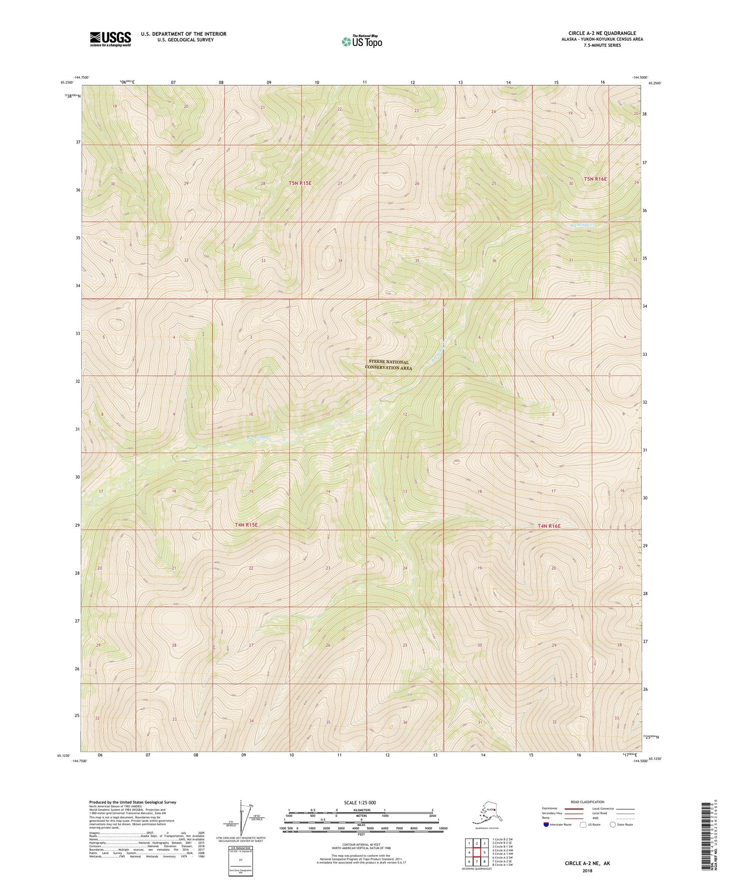 Circle A-2 NE Alaska US Topo Map Image