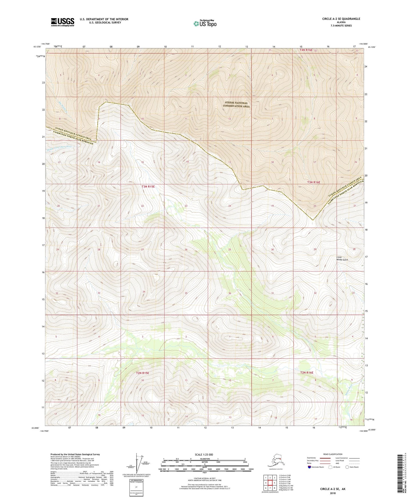 Circle A-2 SE Alaska US Topo Map Image