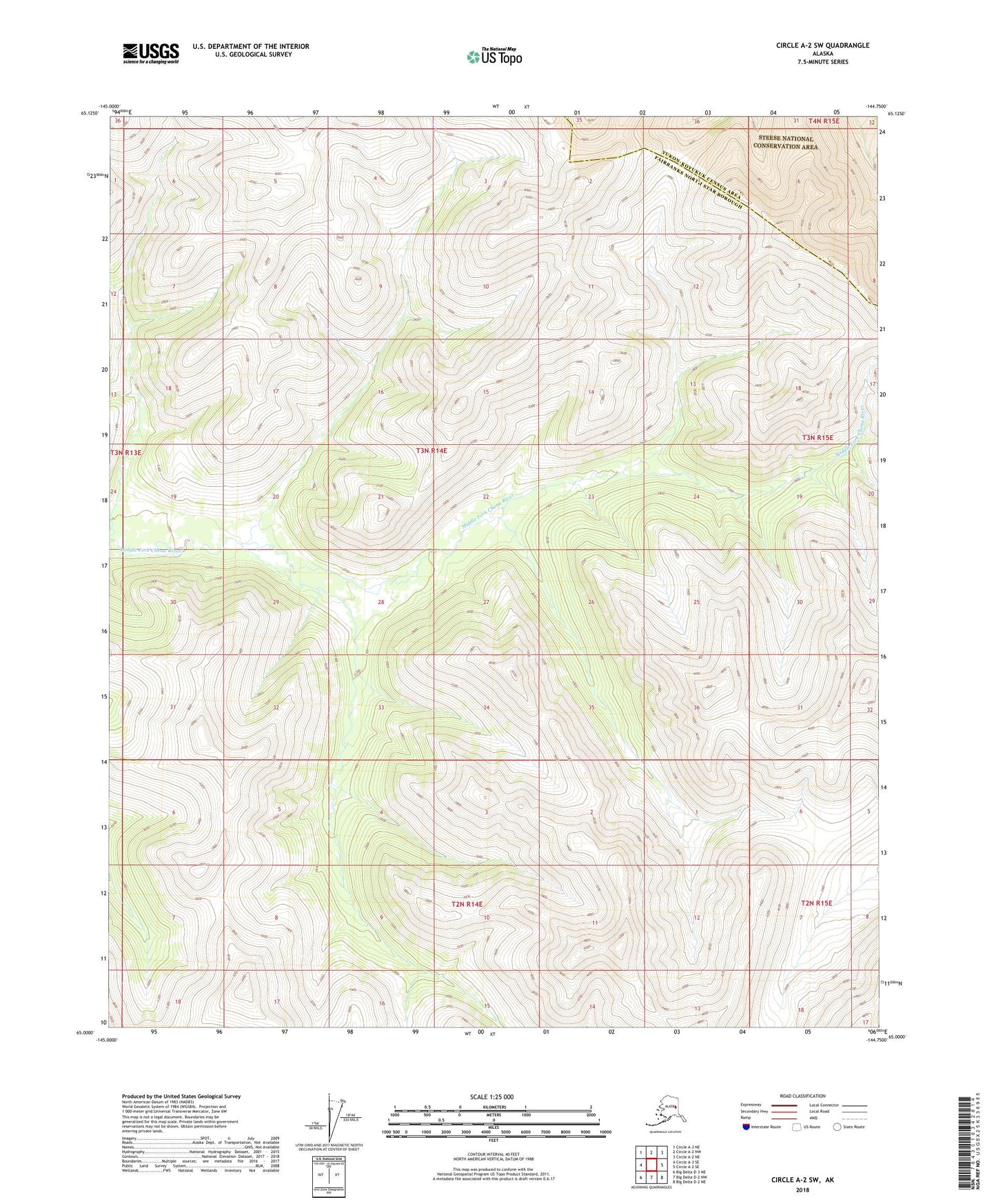 Circle A-2 SW Alaska US Topo Map Image